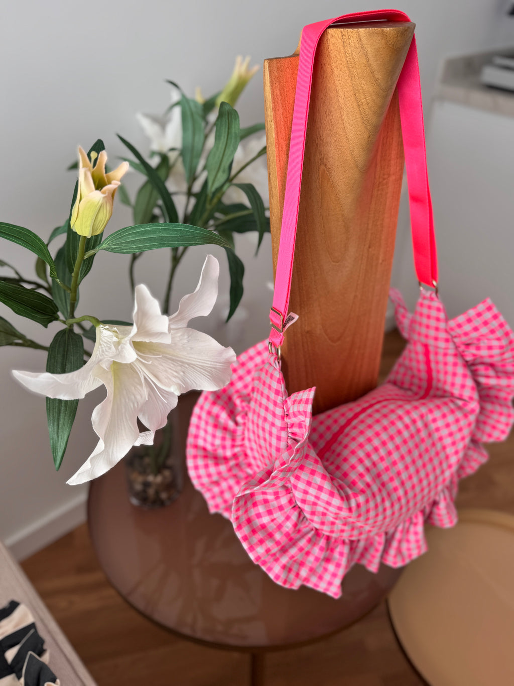 Bolso Volantina Flúor Rosa