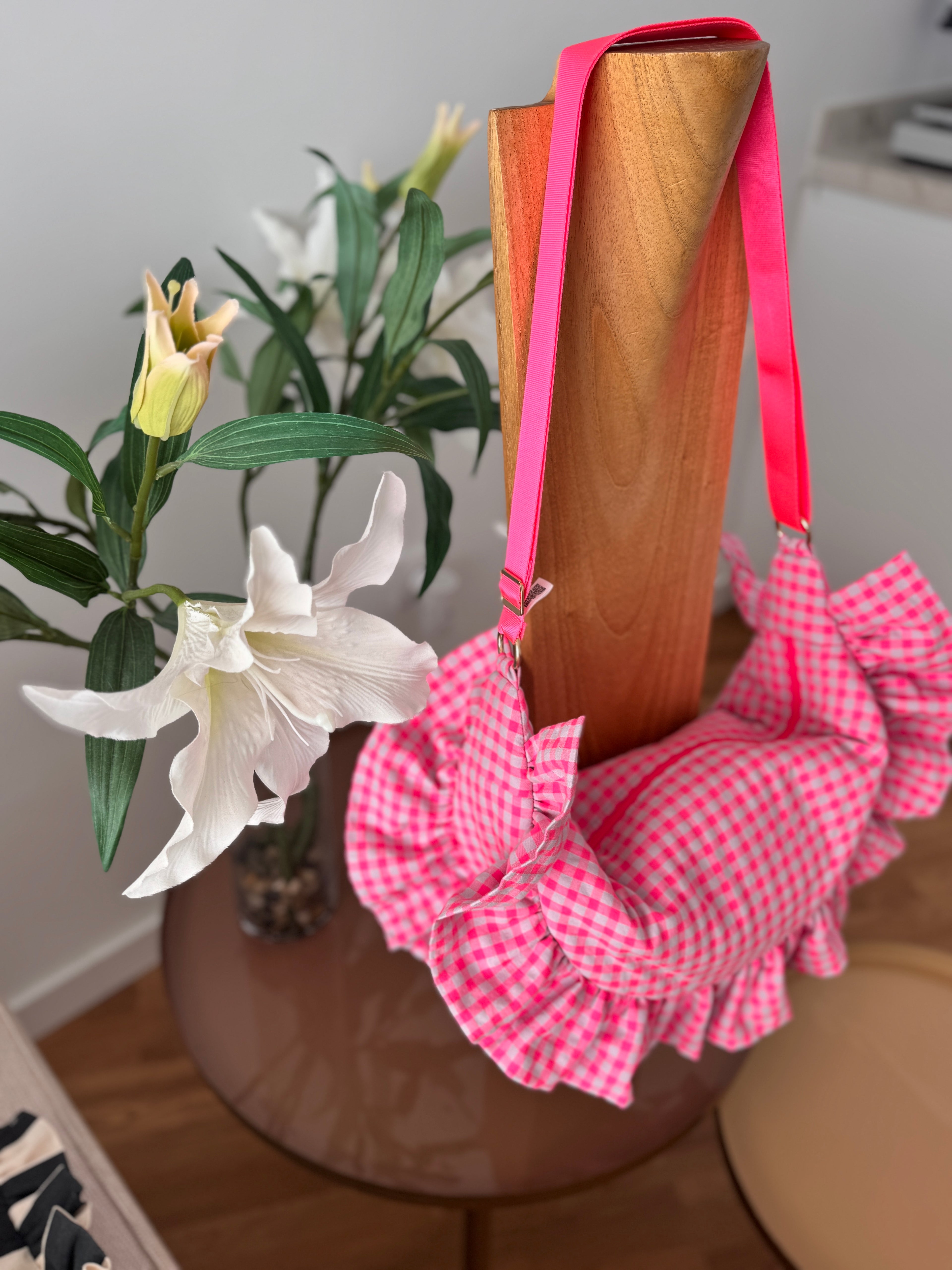 Bolso Volantina Flúor Rosa