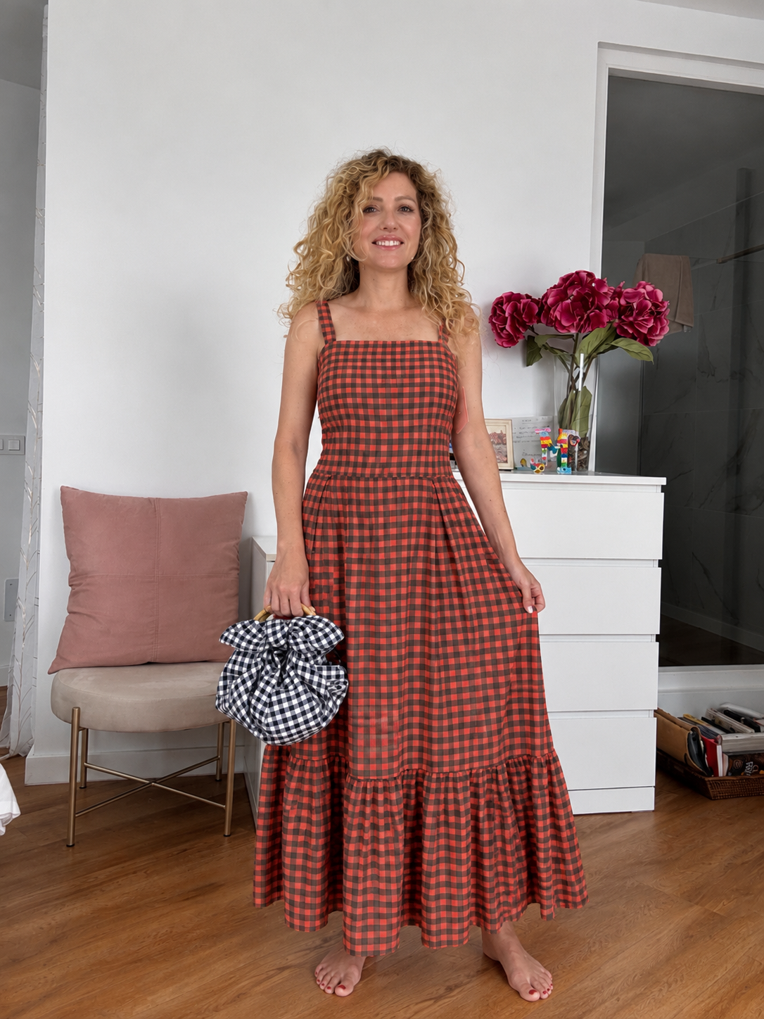 Vestido vichy Asas