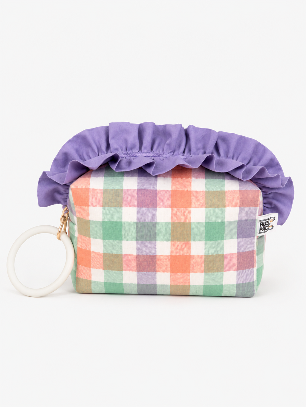 Neon Pink Gingham Toiletry Bag