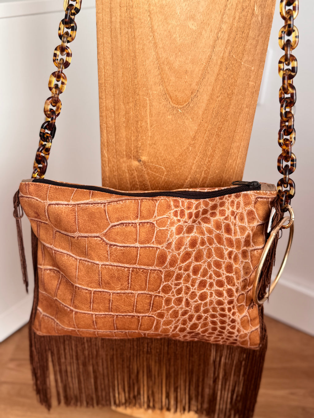 Bolso Plano Flecos