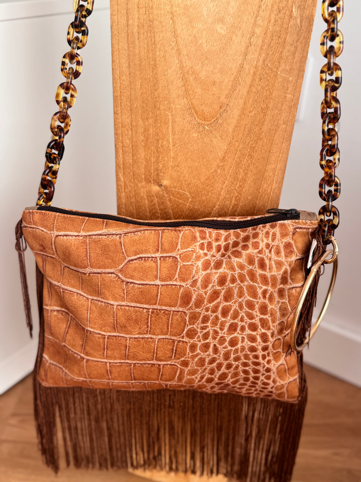 Bolso Plano Flecos