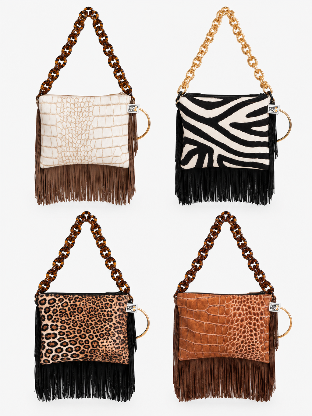 Bolso Plano Flecos