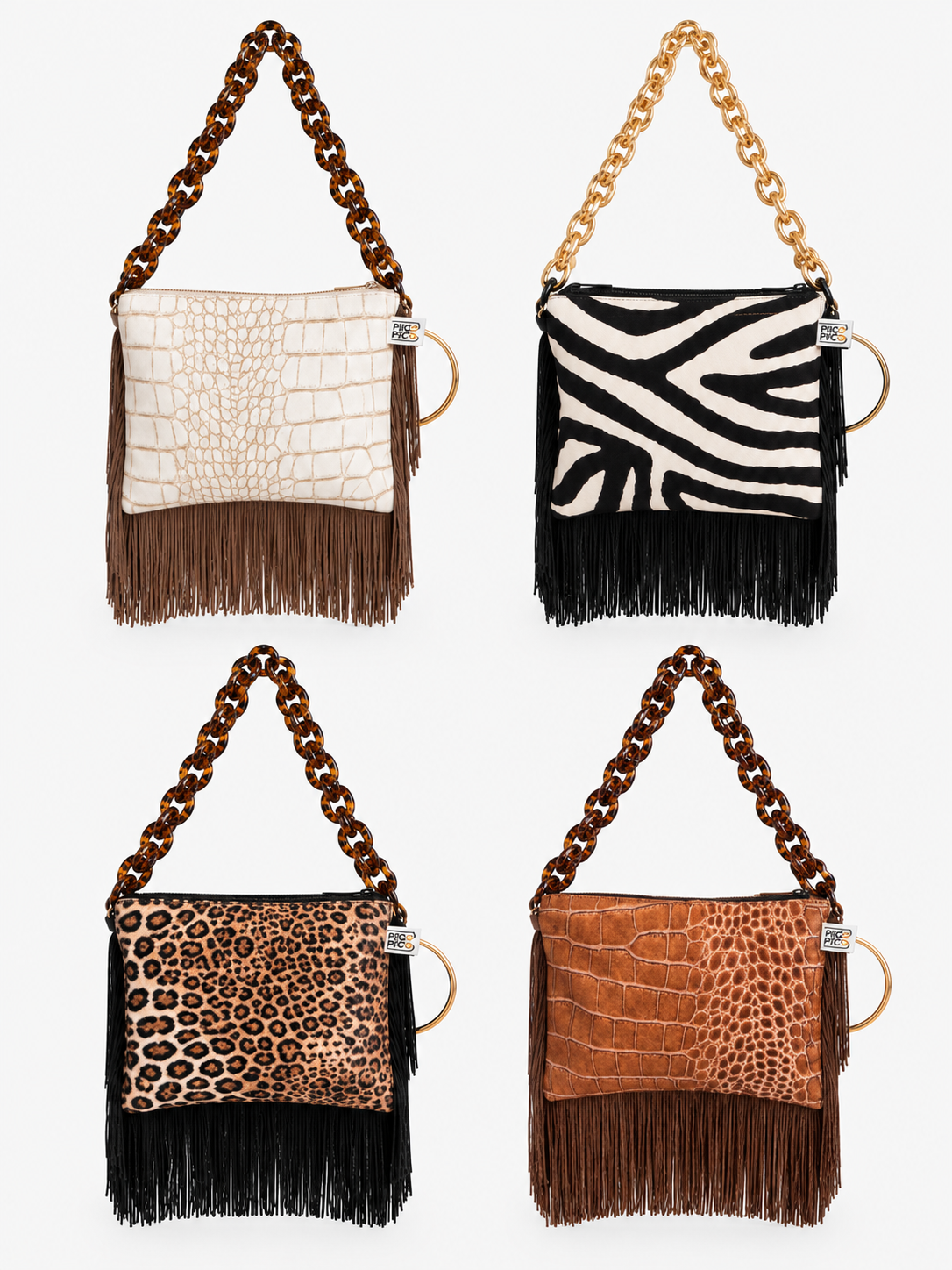 Bolso Plano Flecos