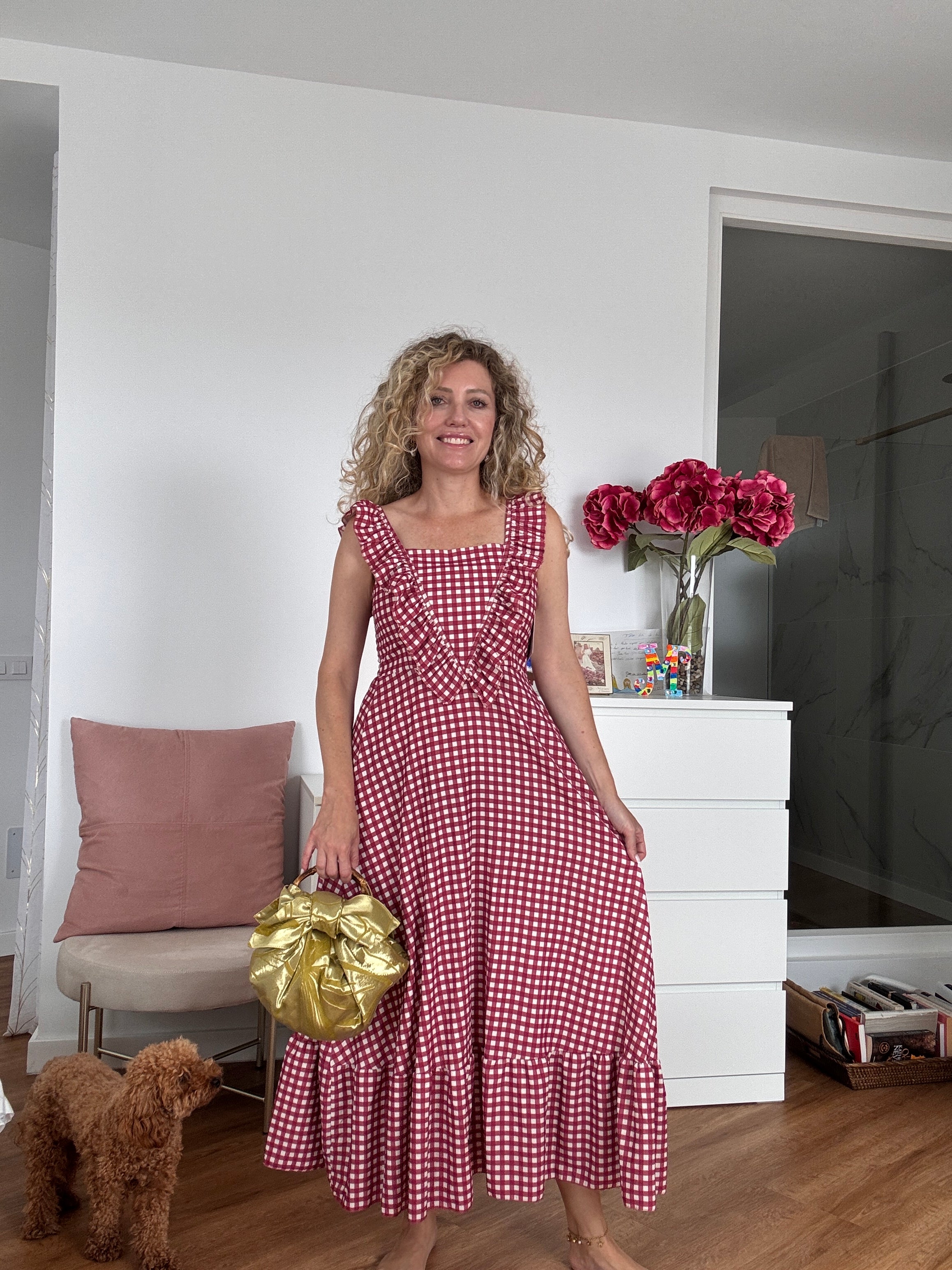 Vestido vichy volante