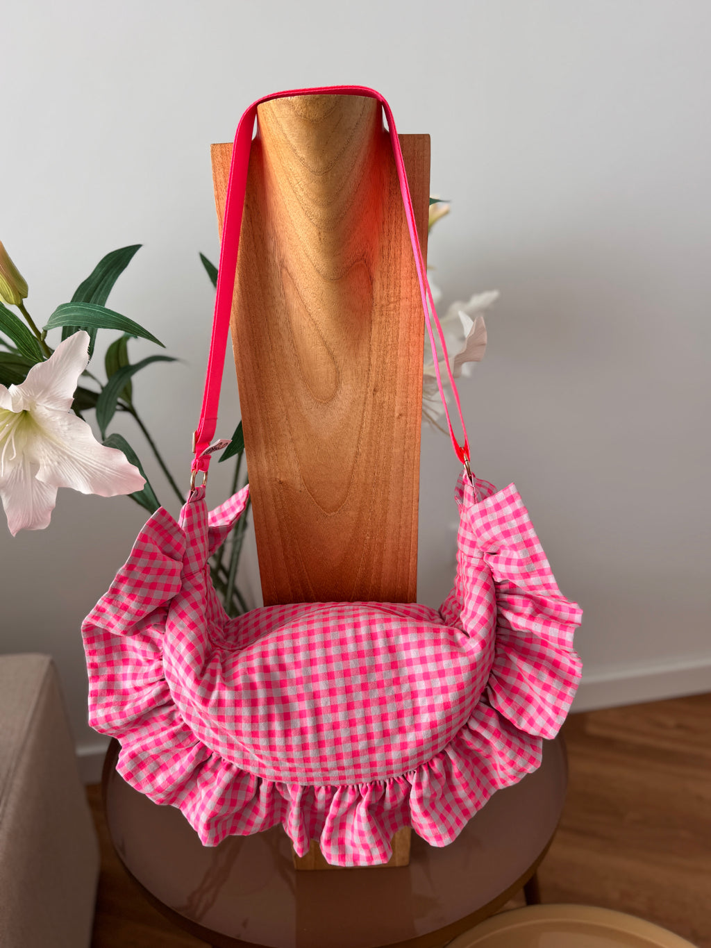 Bolso Volantina Flúor Rosa