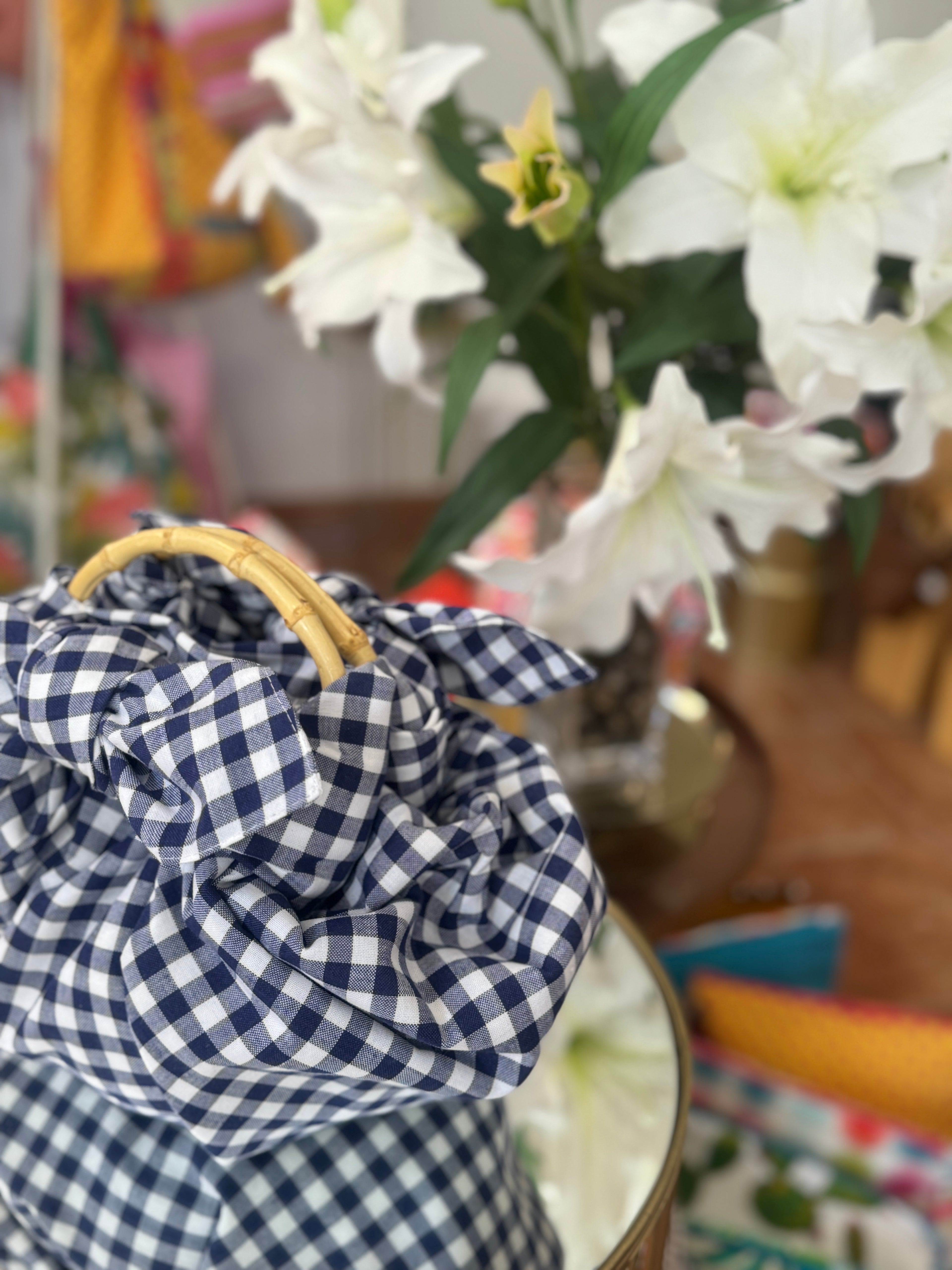 Bolso Nudo Japonés Azul