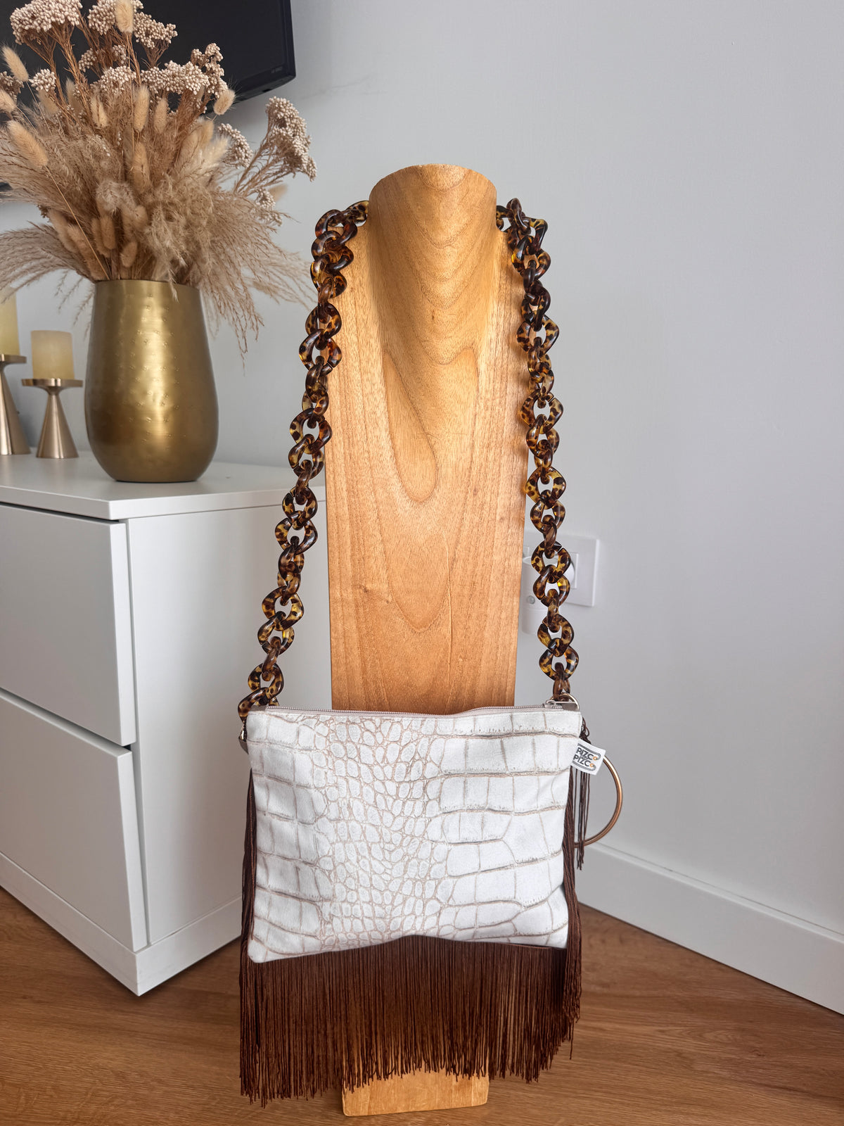 Bolso Plano Flecos