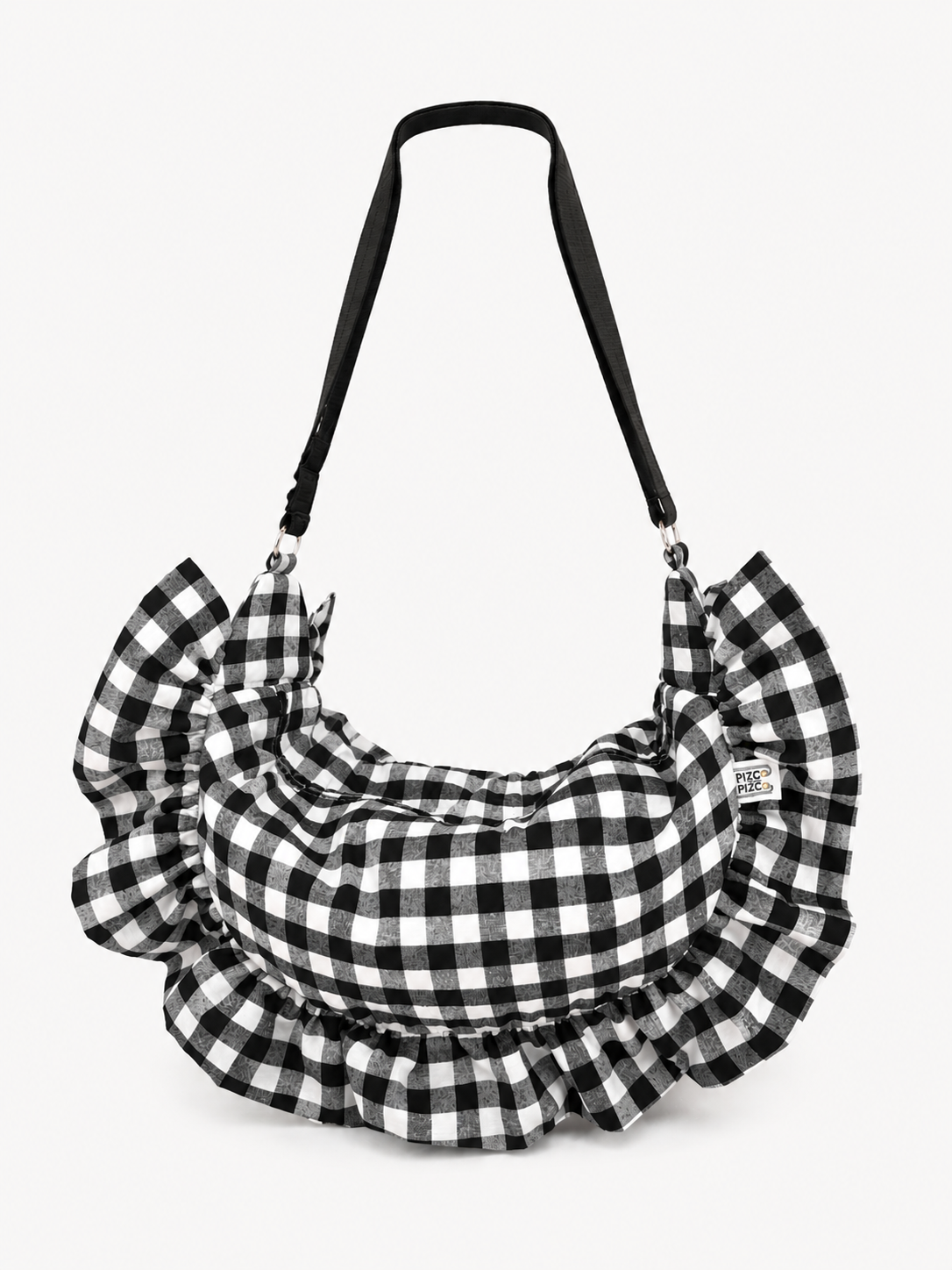 Mustard Gingham Baguette Bag