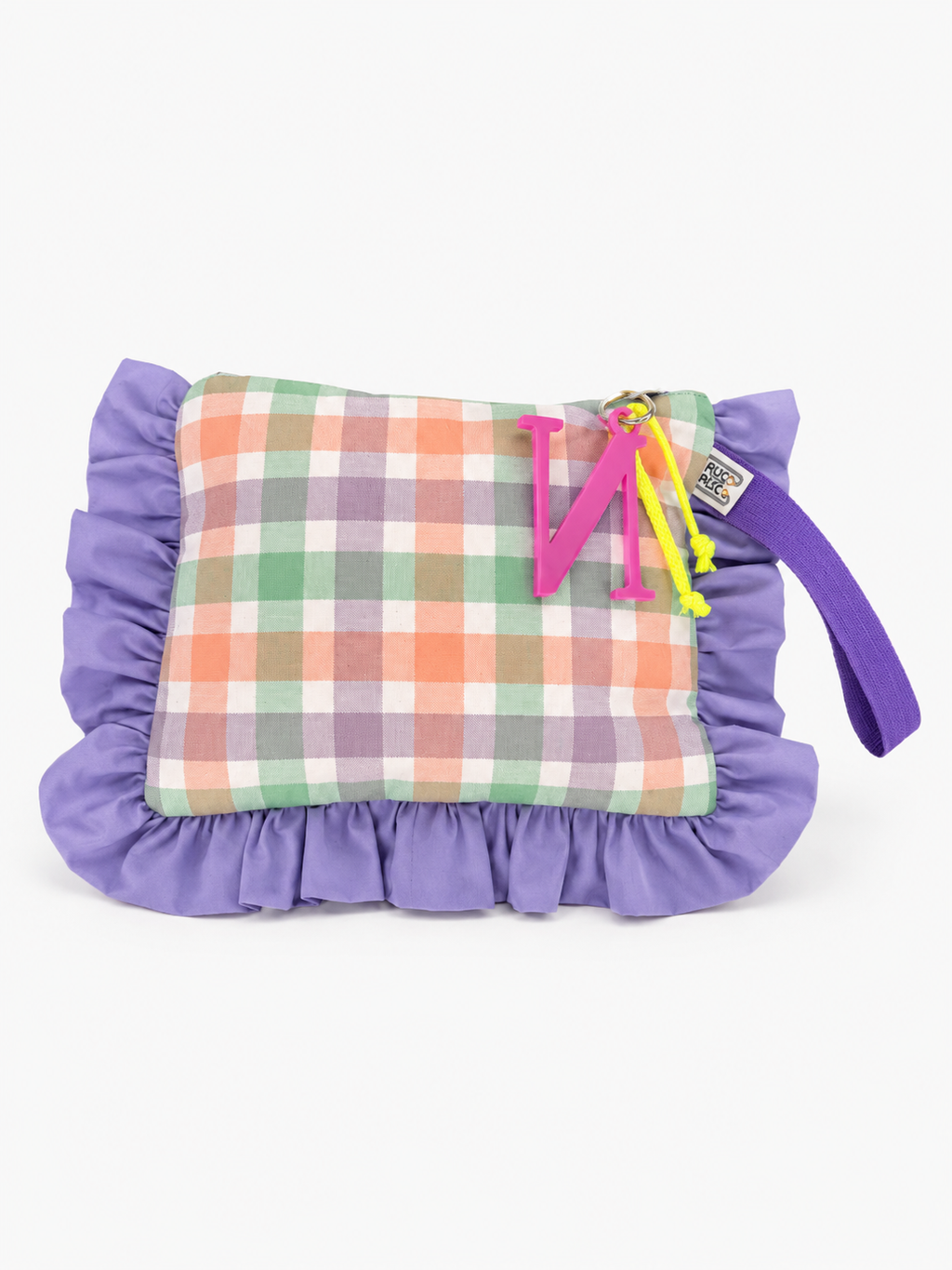 Neon Pink Gingham Toiletry Bag