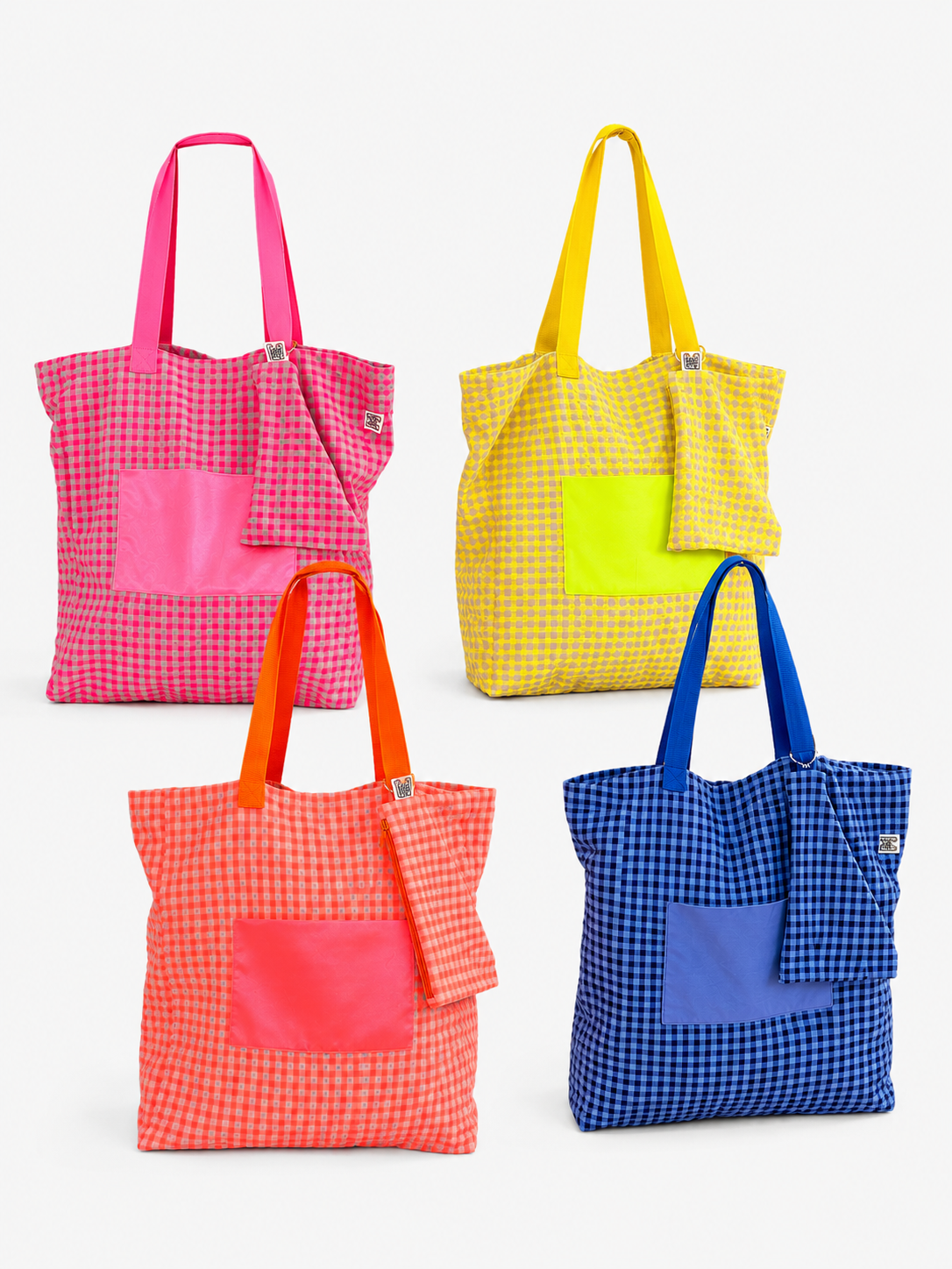 Gingham Beige Tote Bag