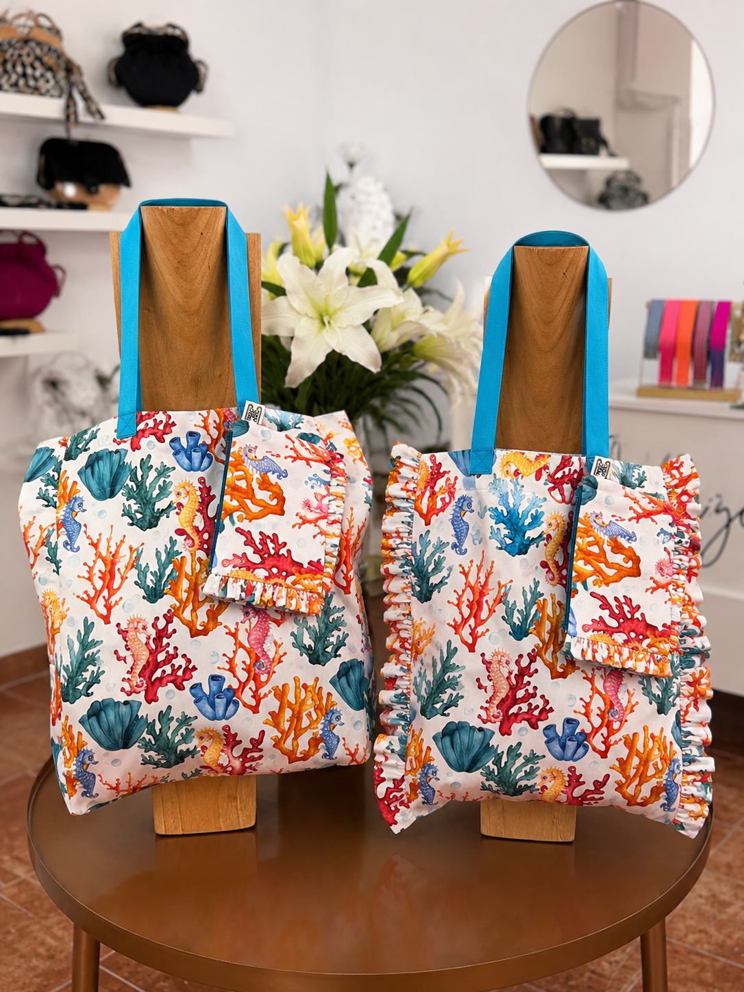 Gingham Beige Tote Bag