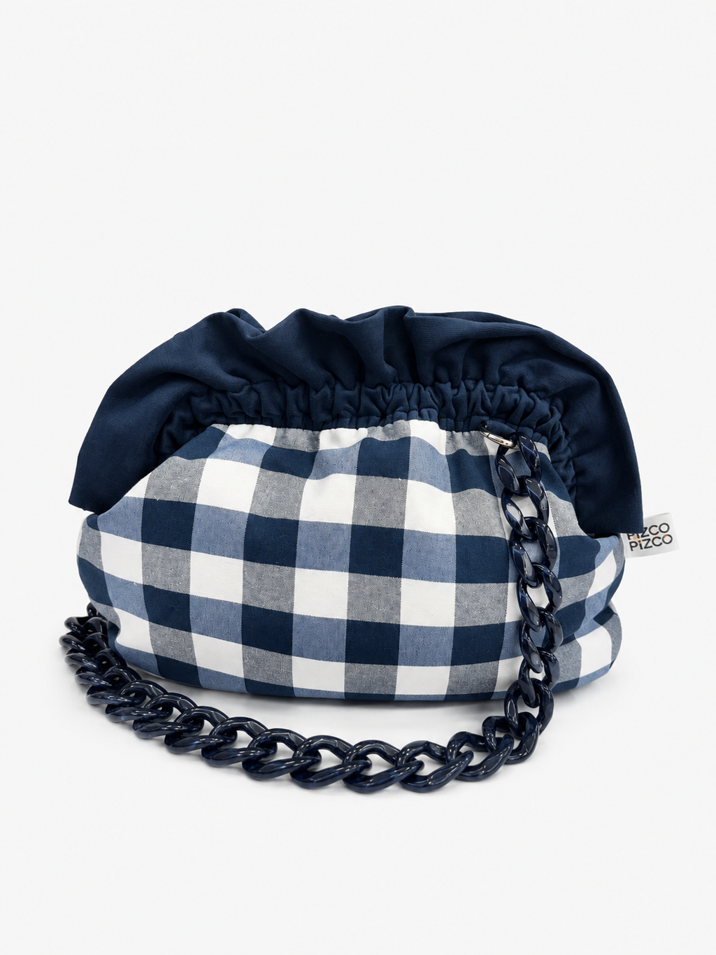 Bolso Baguette Vichy Azul
