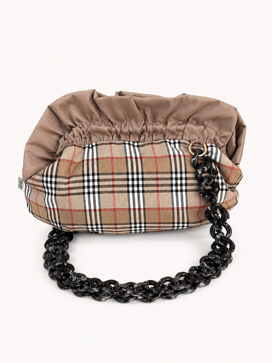 Blue Animal Print Baguette Bag