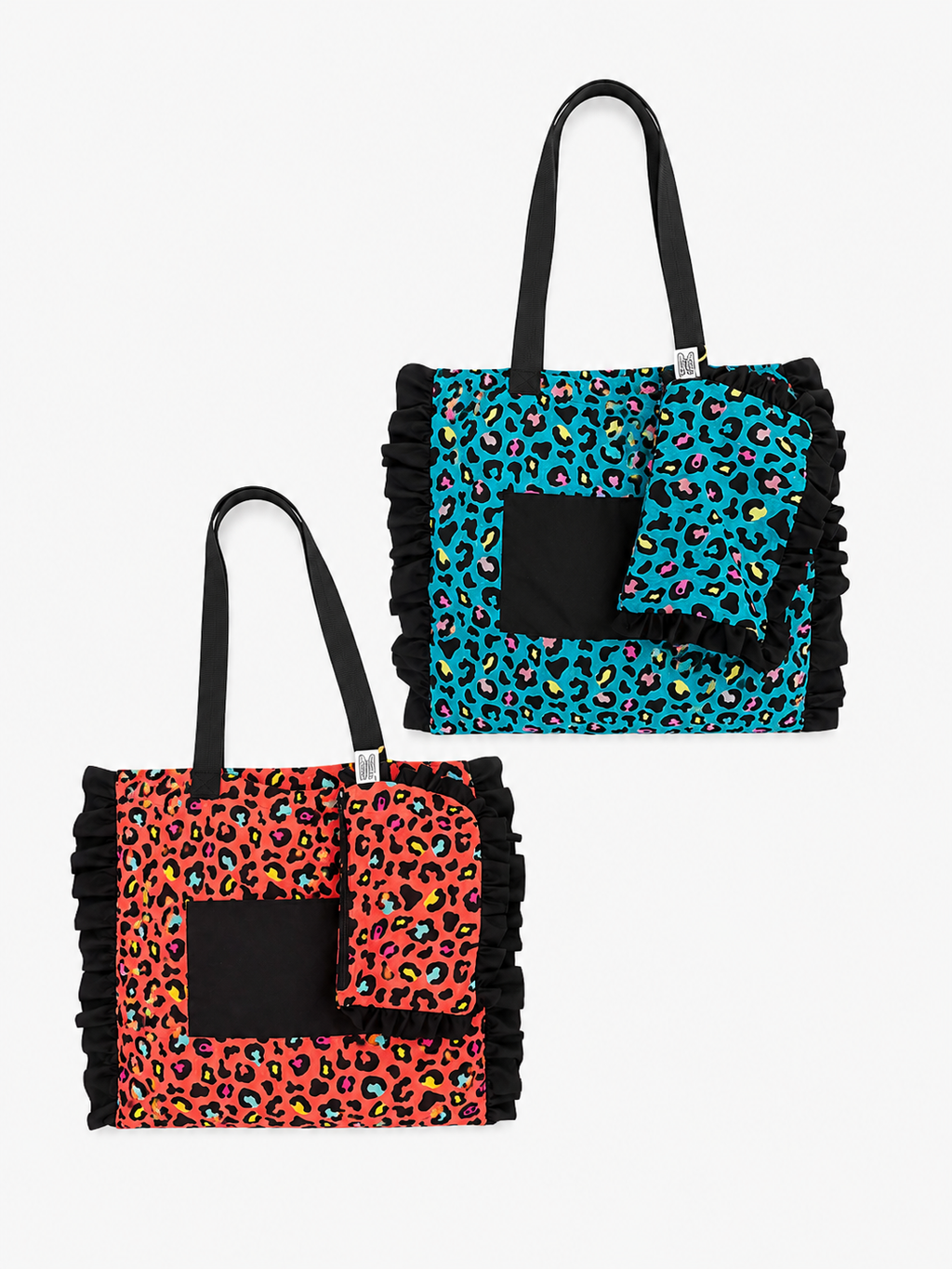 Tote Bag Animal Print Volantes