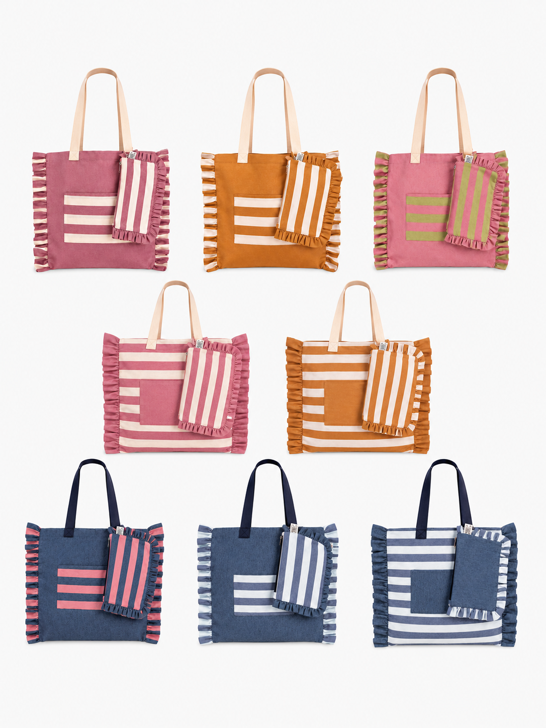 Gingham Beige Tote Bag