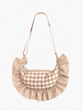 Mustard Gingham Baguette Bag