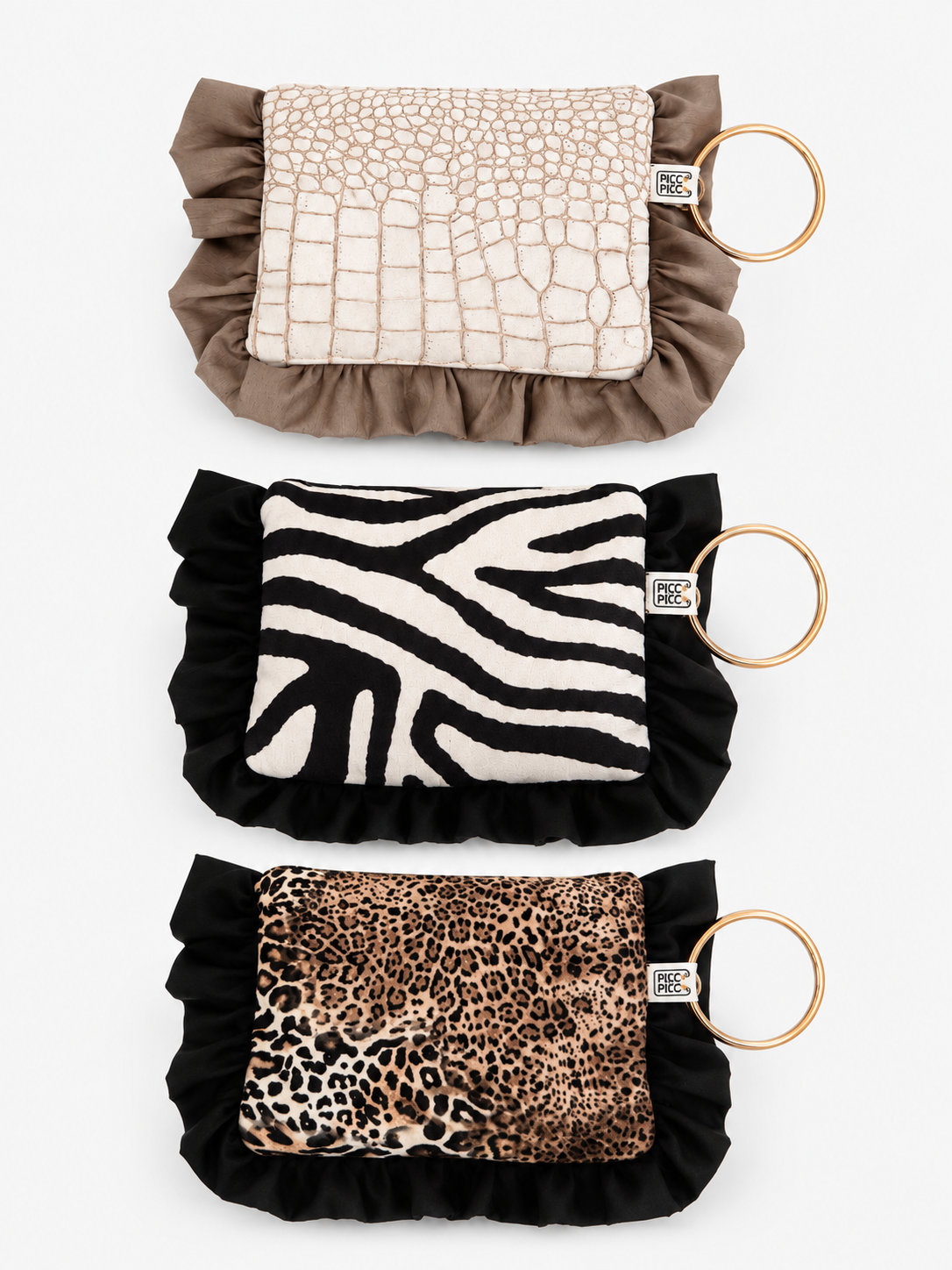 Bolso de mano Terciopelo Volantes