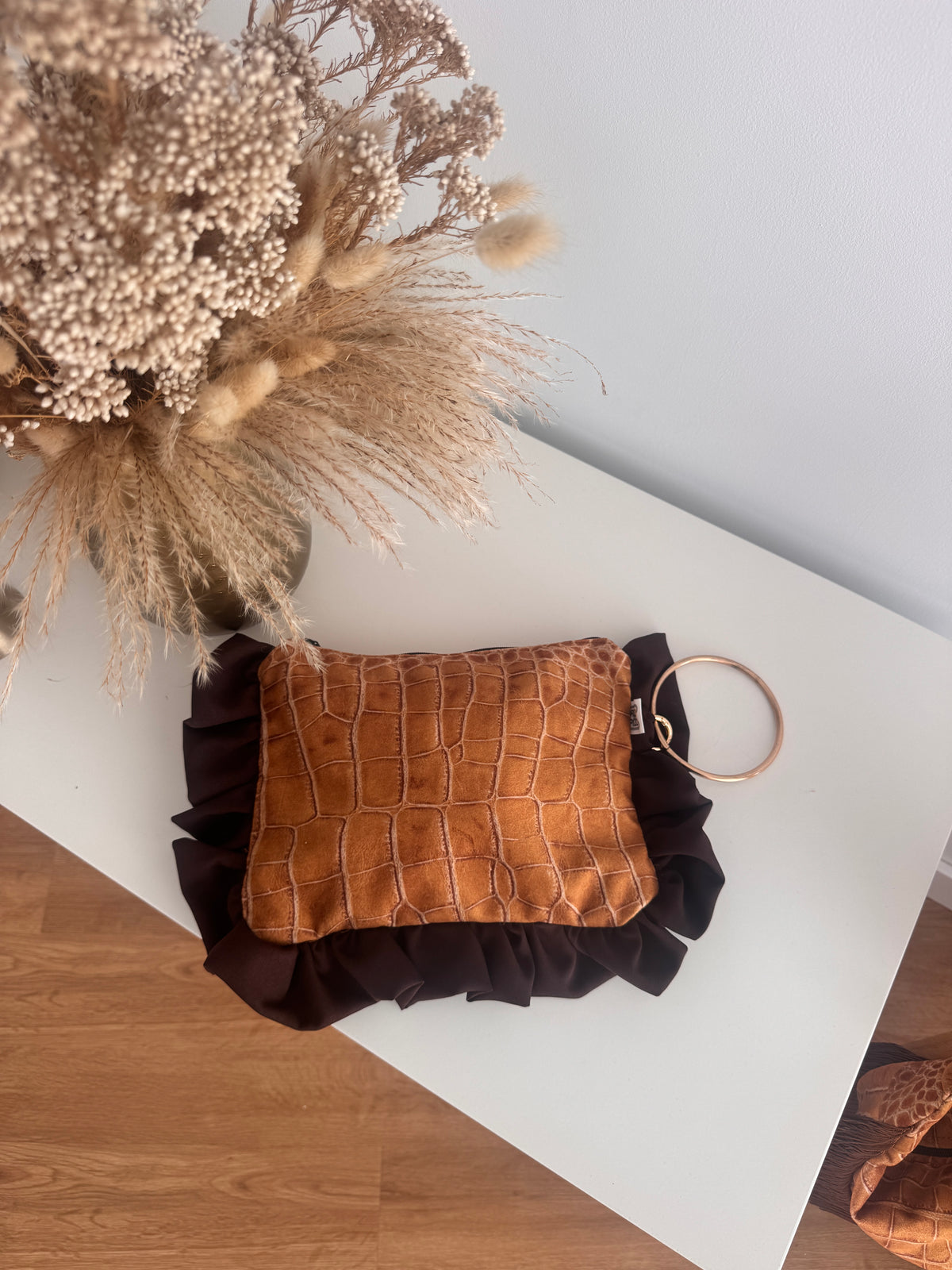 Bolso de mano Terciopelo Volantes