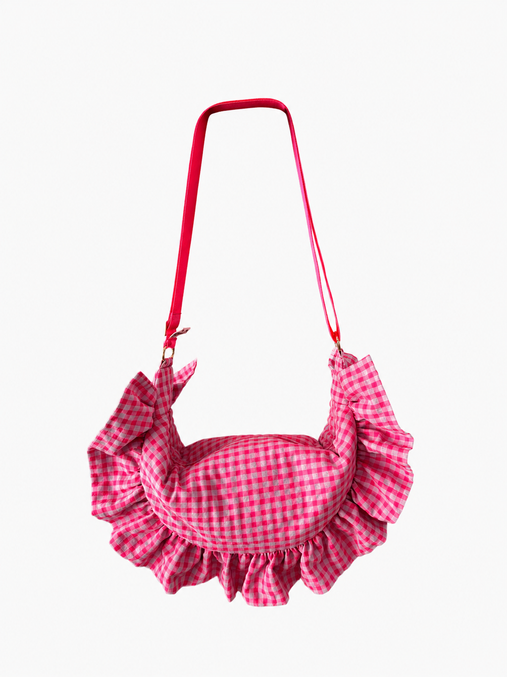 Bolso Volantina Flúor Rosa