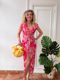 Black Floral Knot Dress