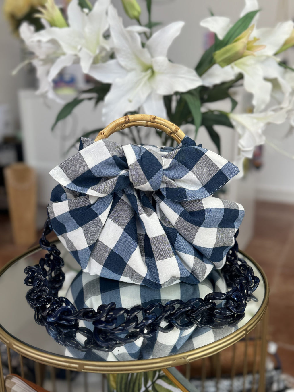 Japanese Knot Bag - Blue