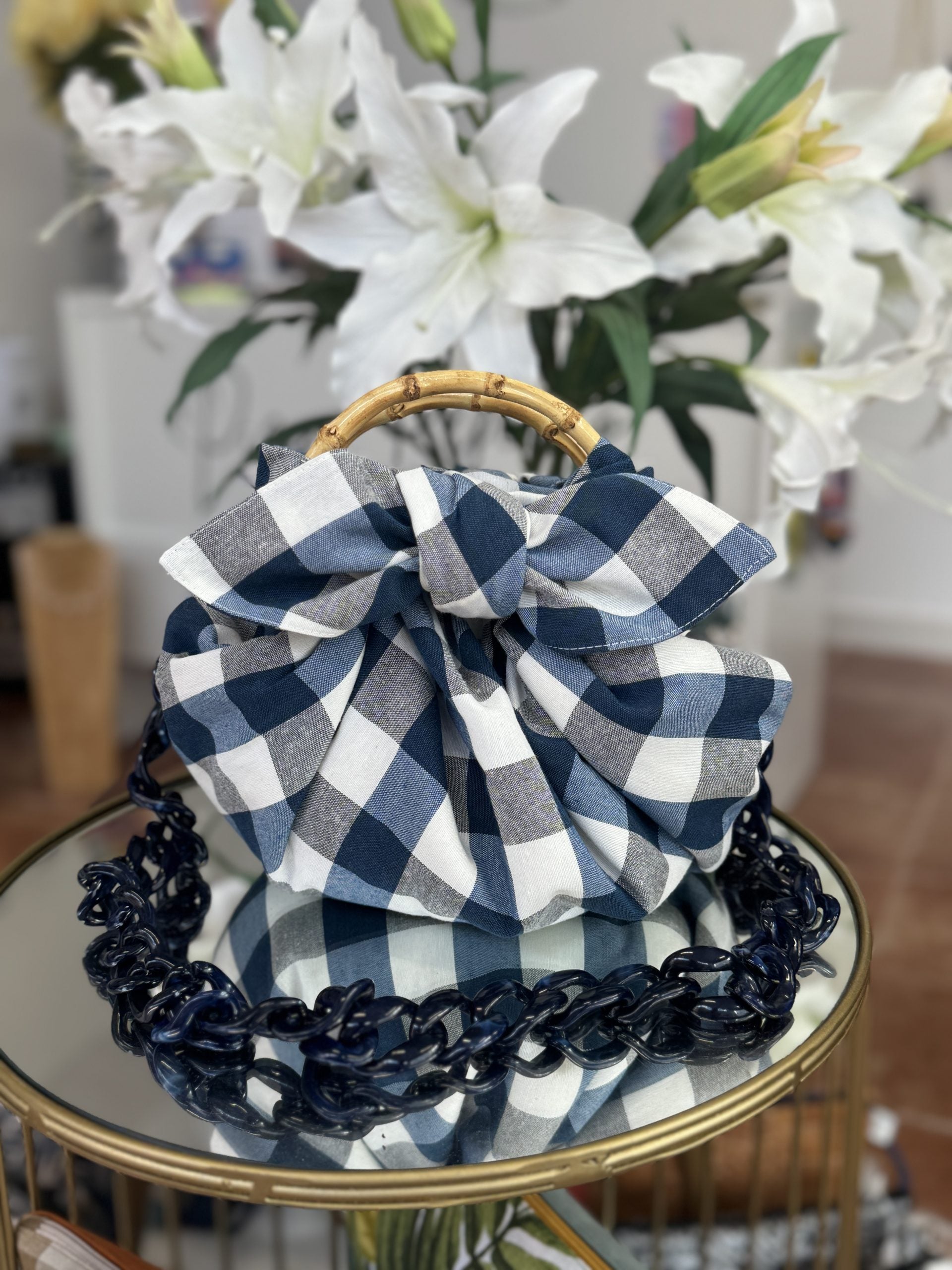Japanese Knot Bag - Blue
