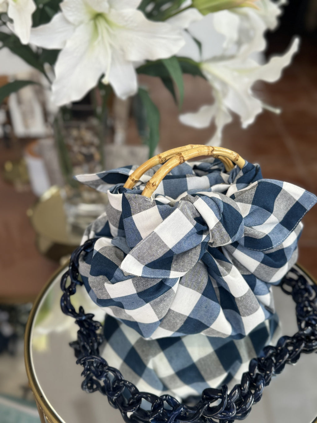 Japanese Knot Bag - Blue