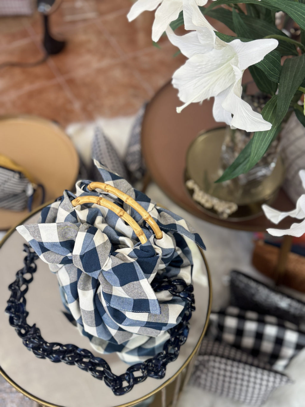 Japanese Knot Bag - Blue