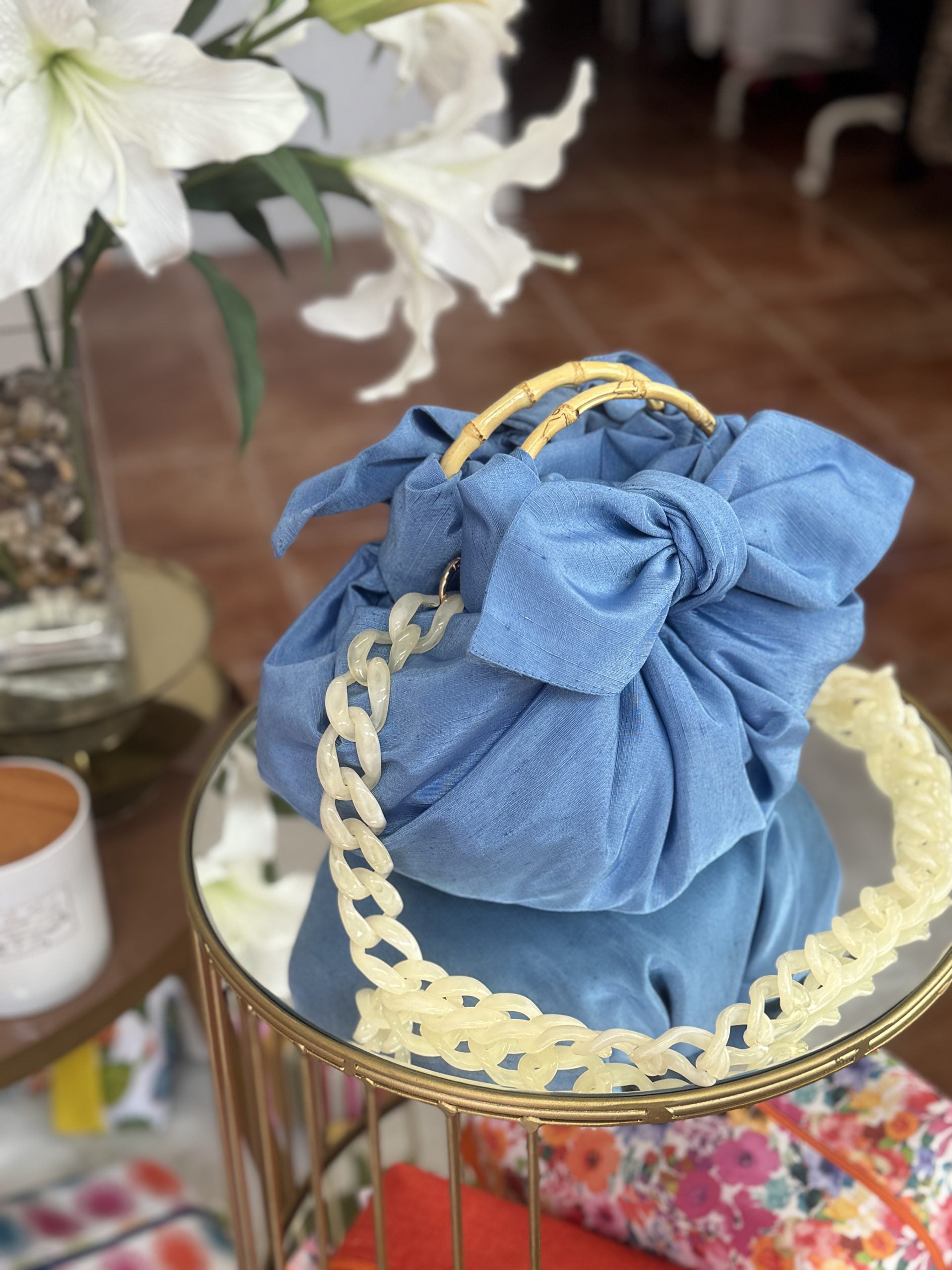 Japanese Knot Bag - Sea