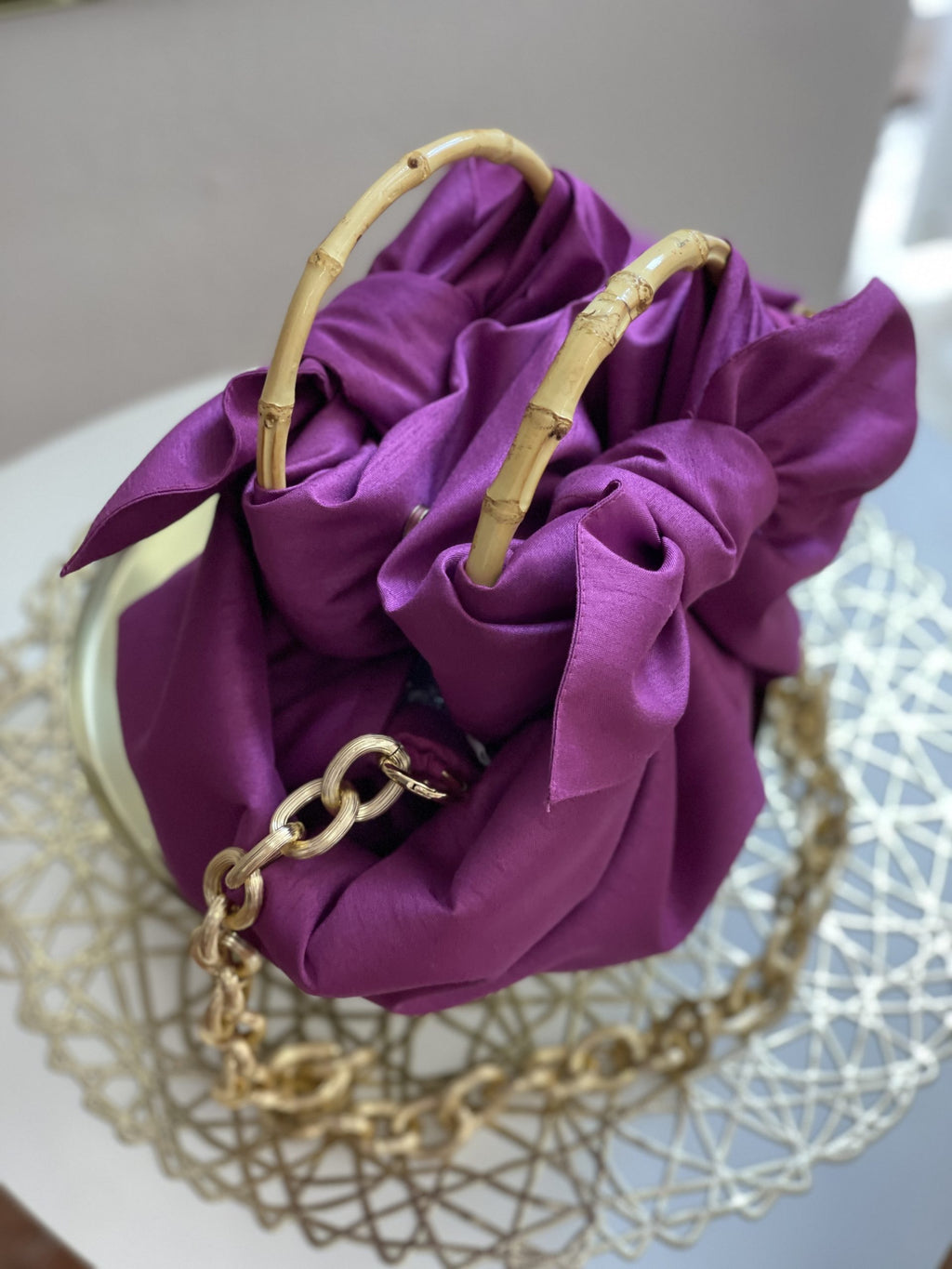 Bolso Nudo Japonés Violeta