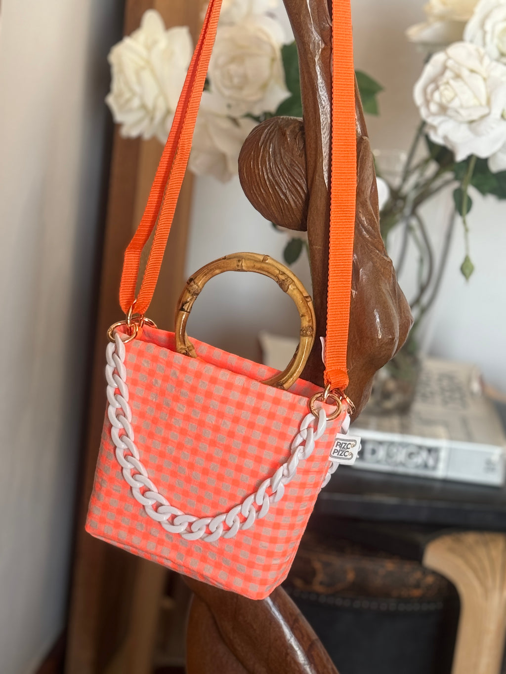 Bolso Vichy Naranja