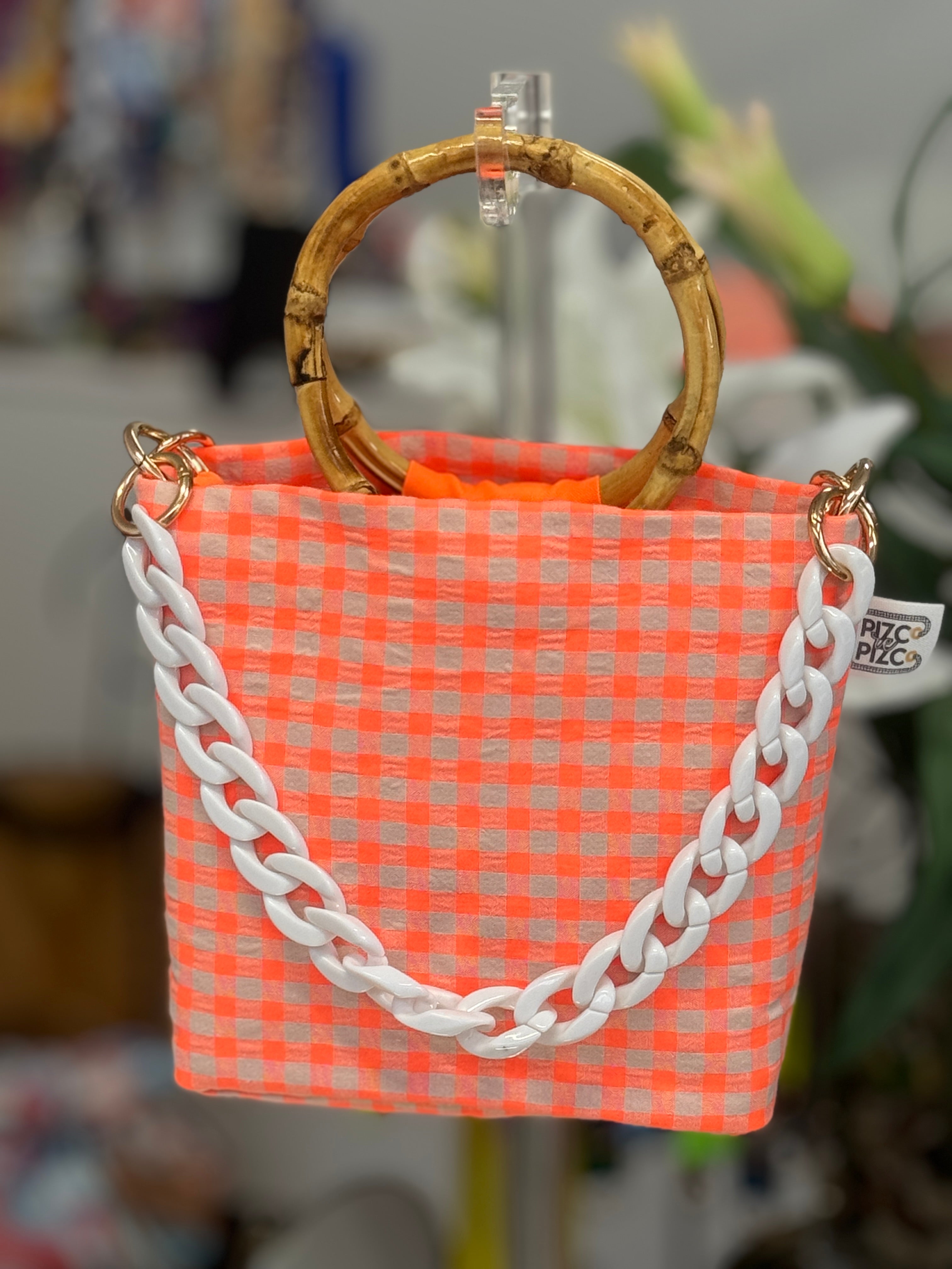 Bolso Vichy Naranja