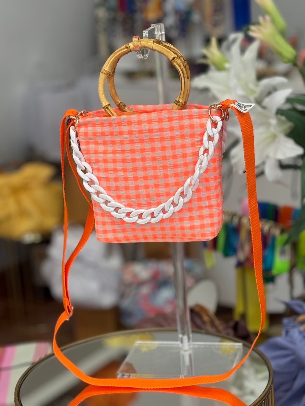 Bolso Vichy Naranja