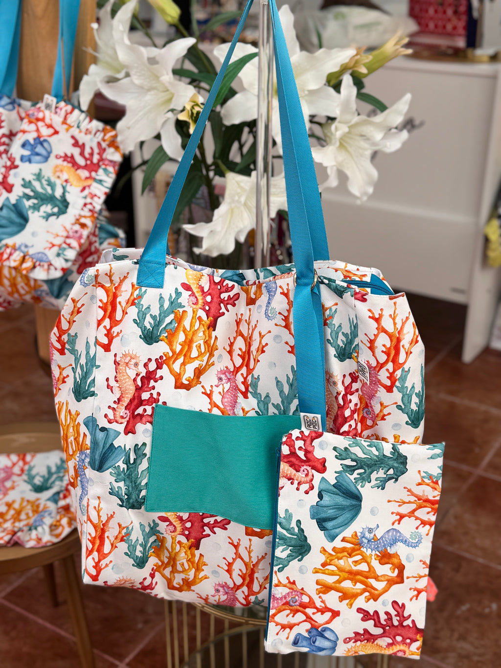 Coral Shopper Bag