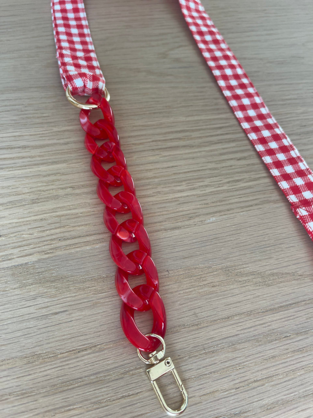 Cinta Móvil Cuadro Vichy Rojo