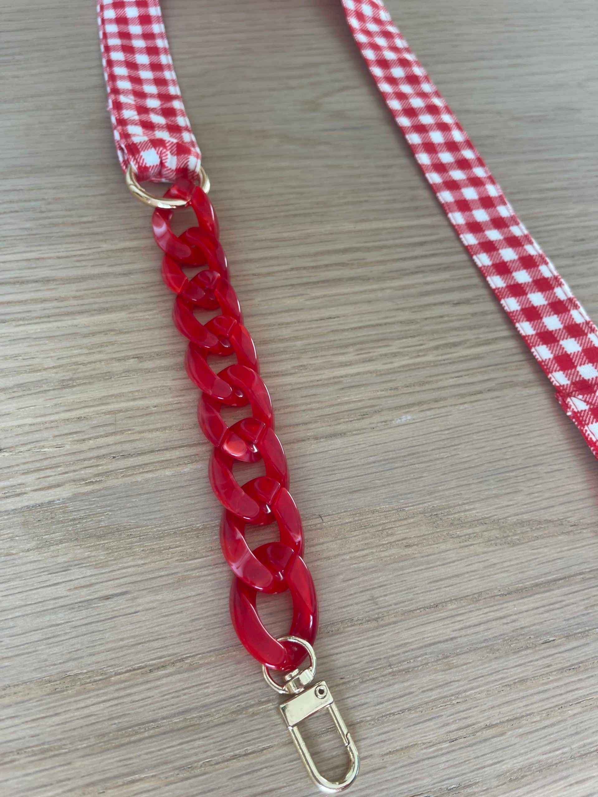 Red Gingham Bias Tape