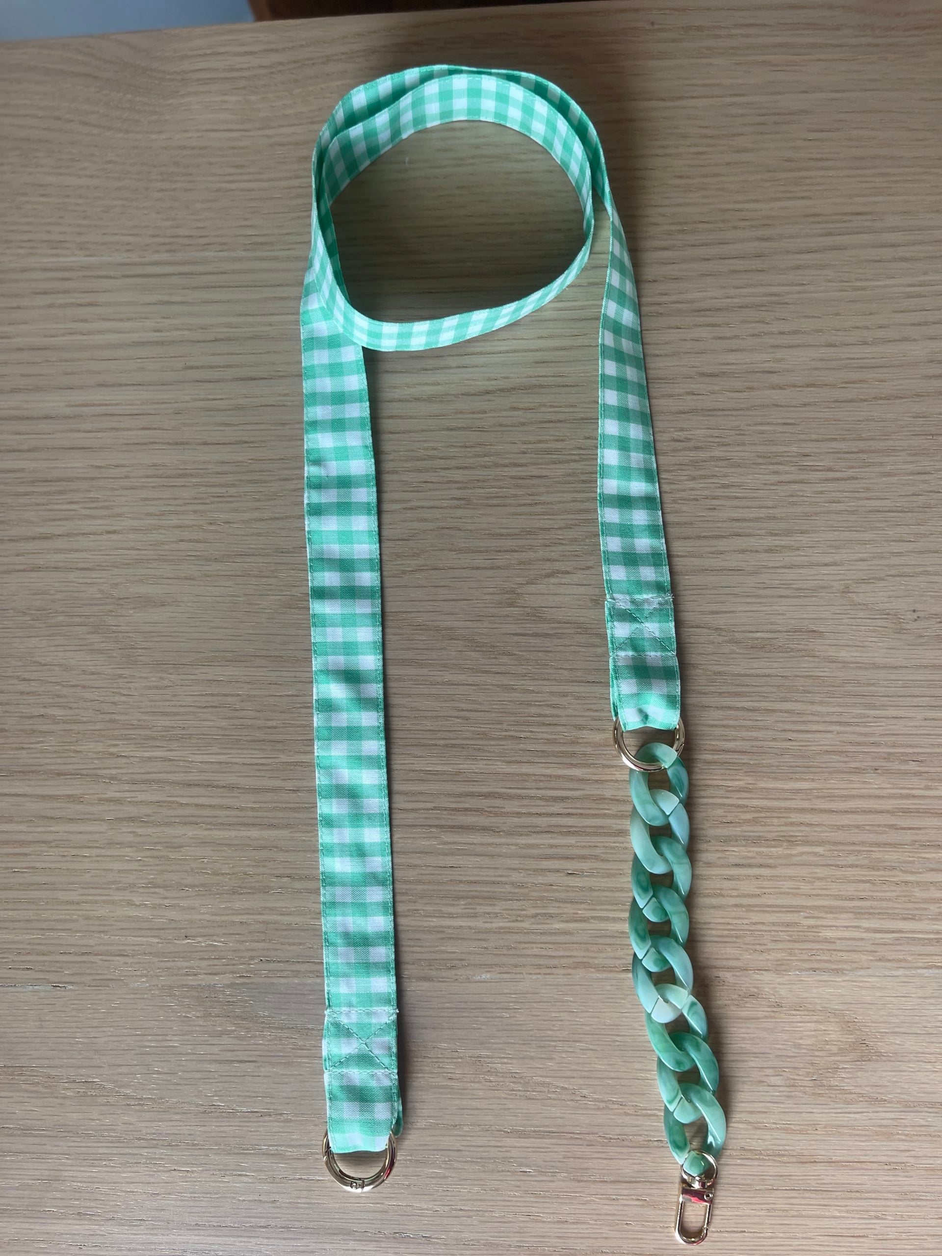 Vichy Green Mint Plaid Mobile Strap