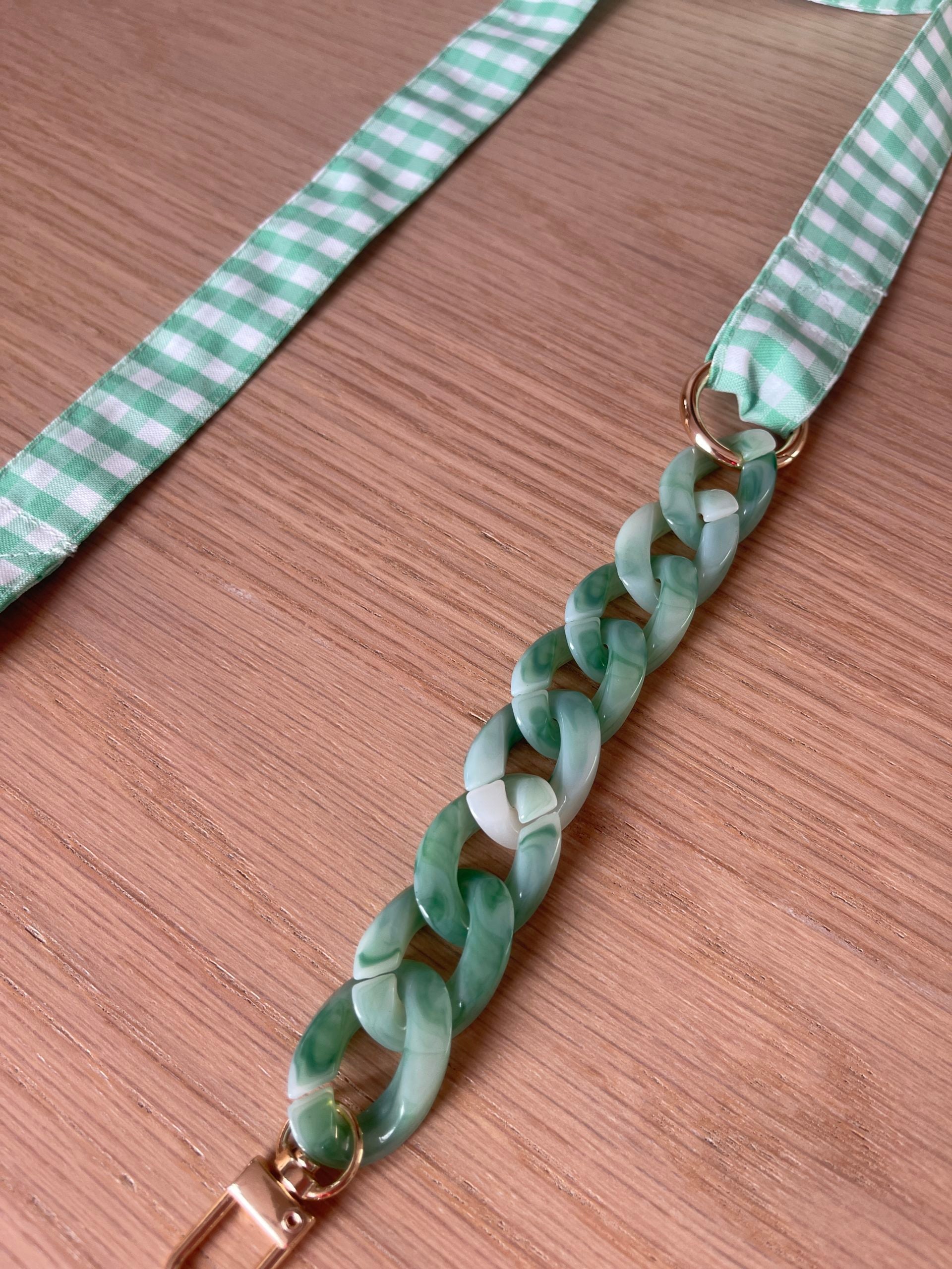 Vichy Green Mint Plaid Mobile Strap