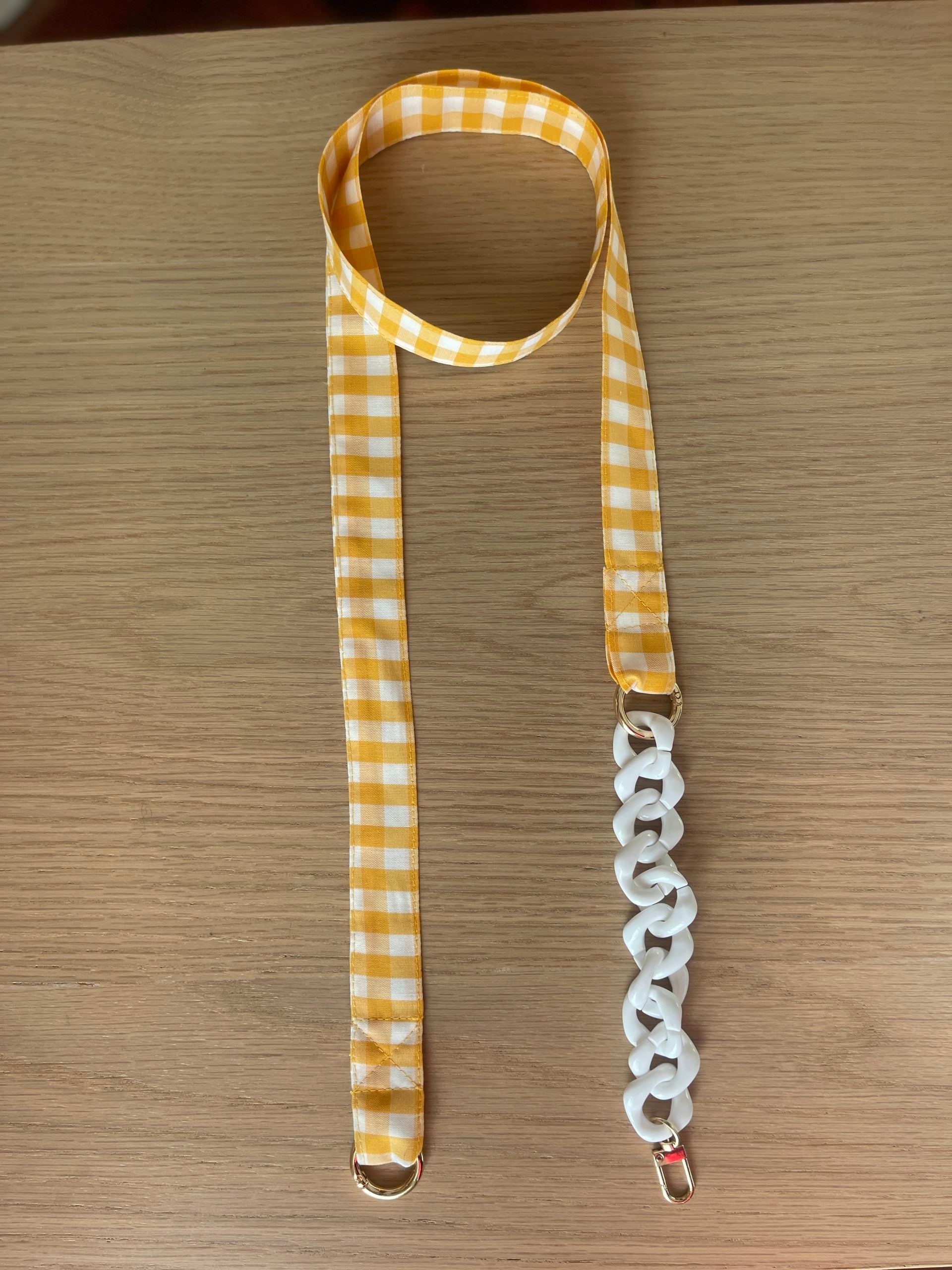 Gingham Yellow Mobile Ribbon