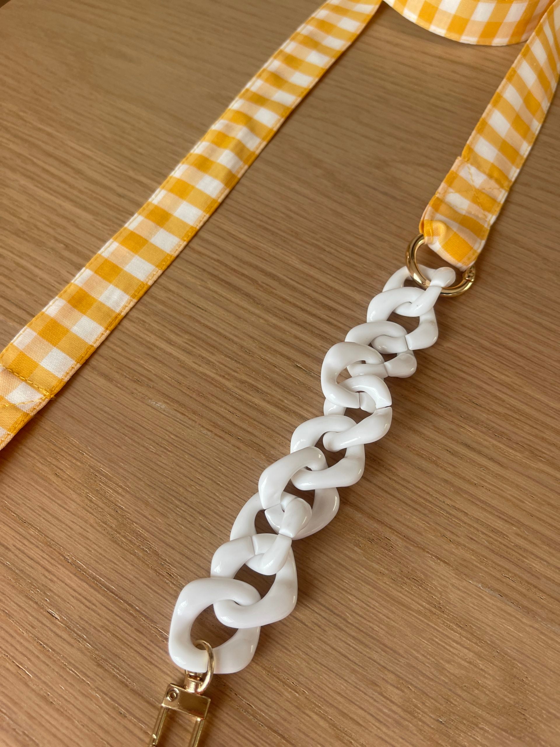 Gingham Yellow Mobile Ribbon