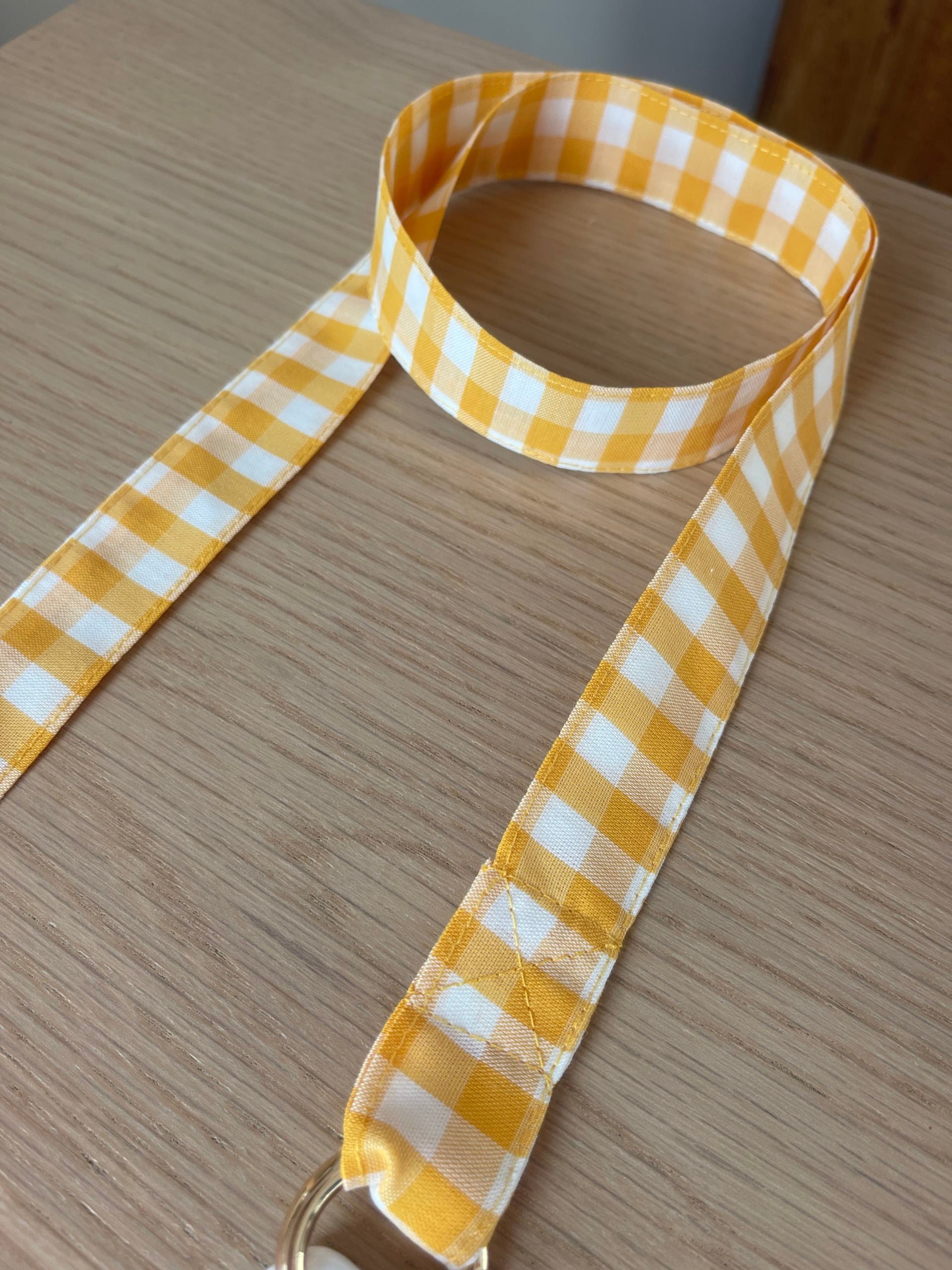 Gingham Yellow Mobile Ribbon