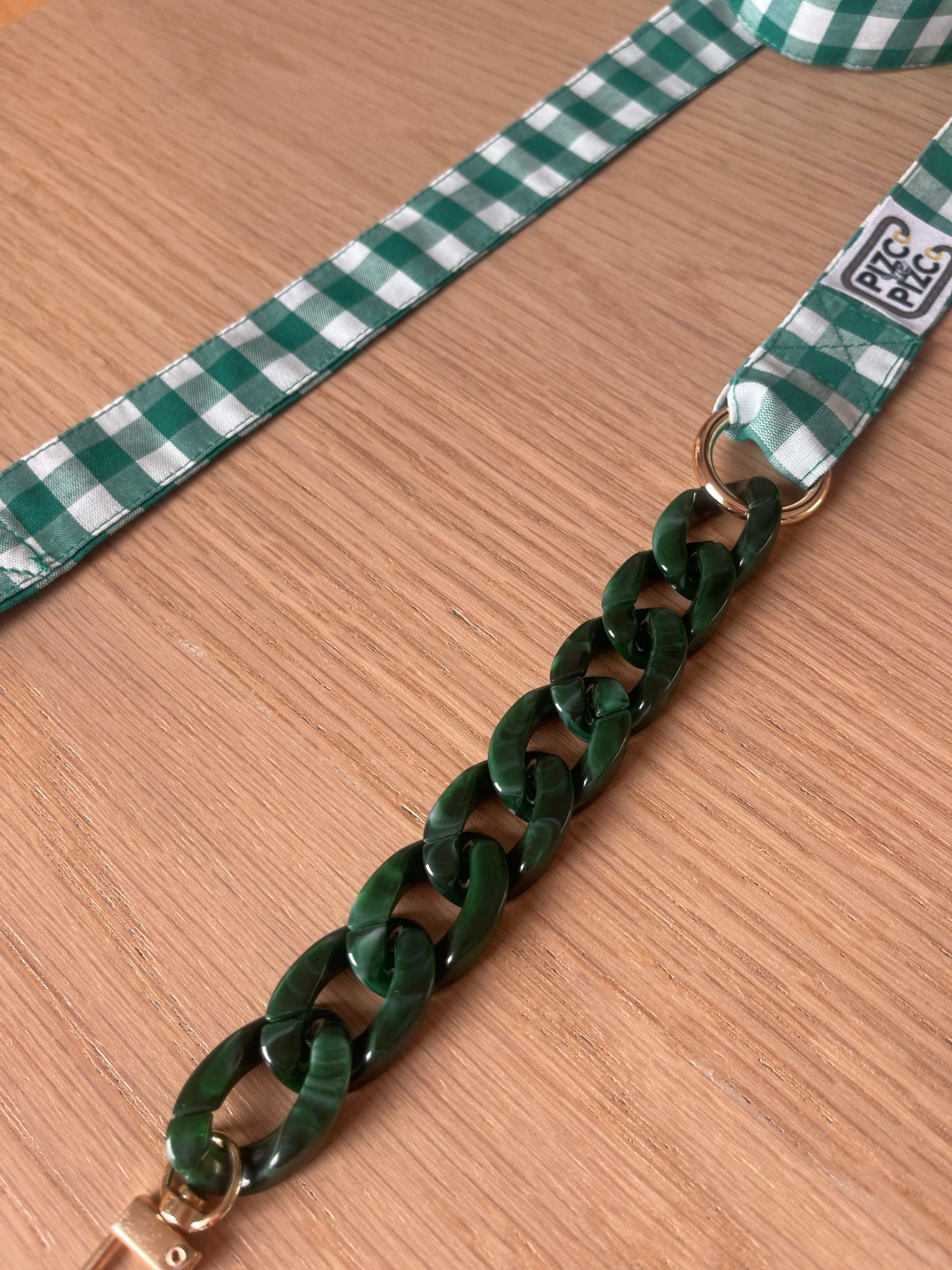 Dark Green Gingham Ribbon