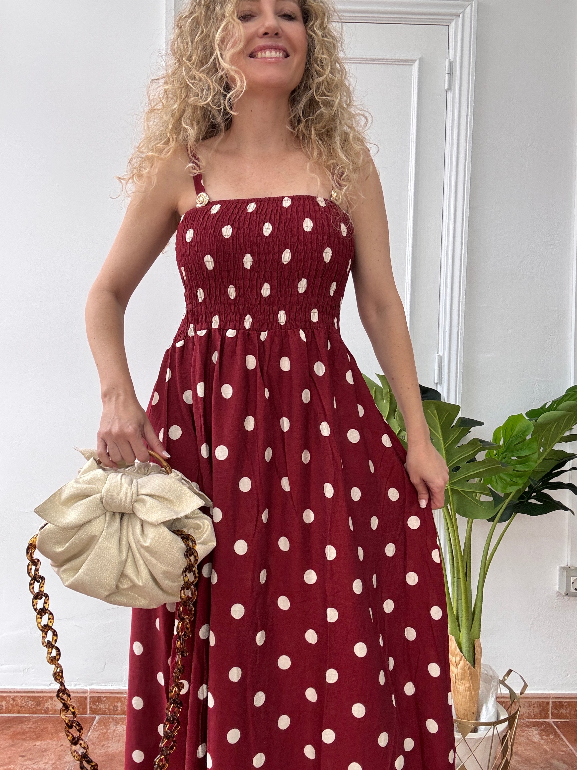 Black Floral Knot Dress