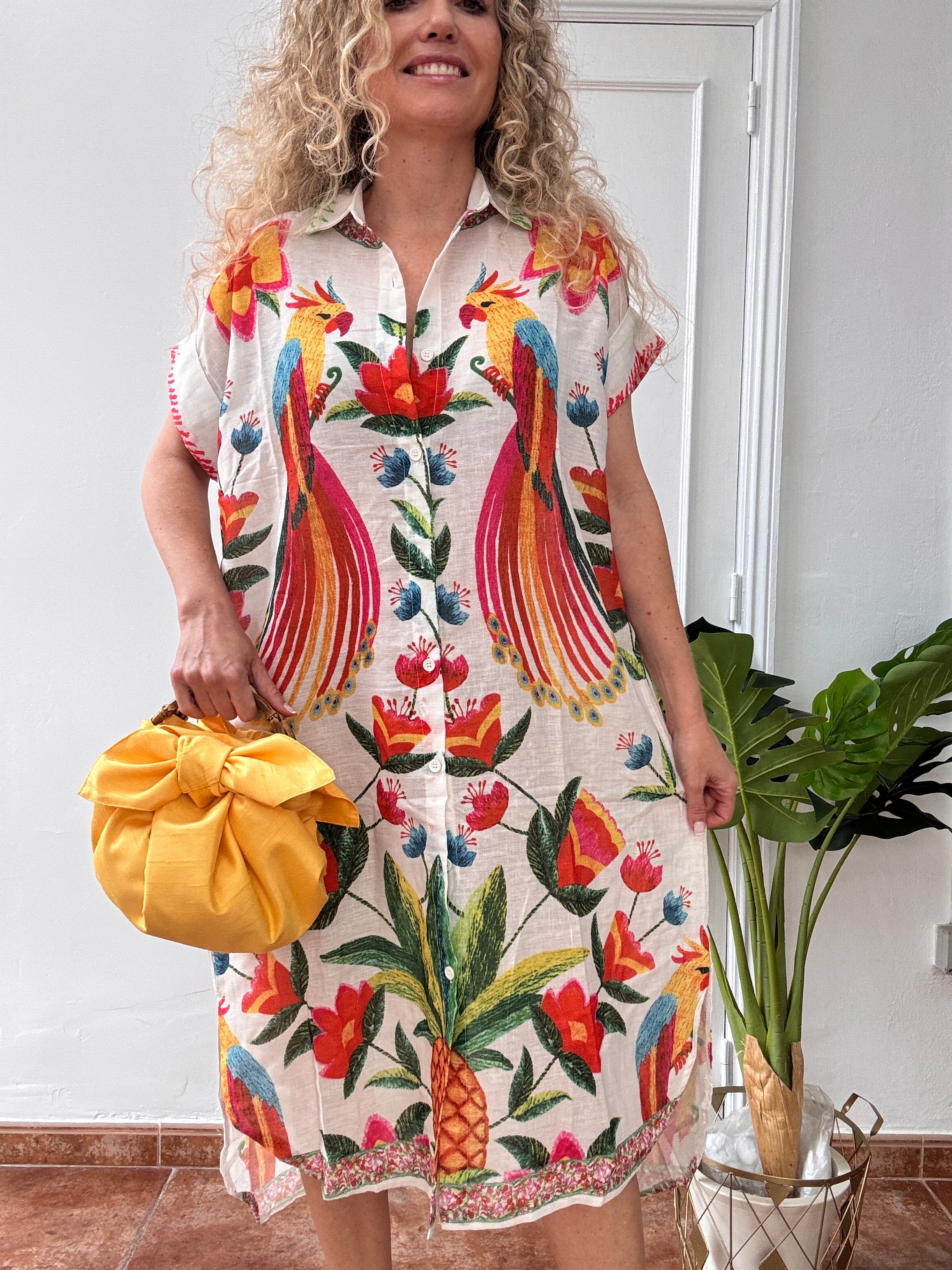 Black Floral Knot Dress