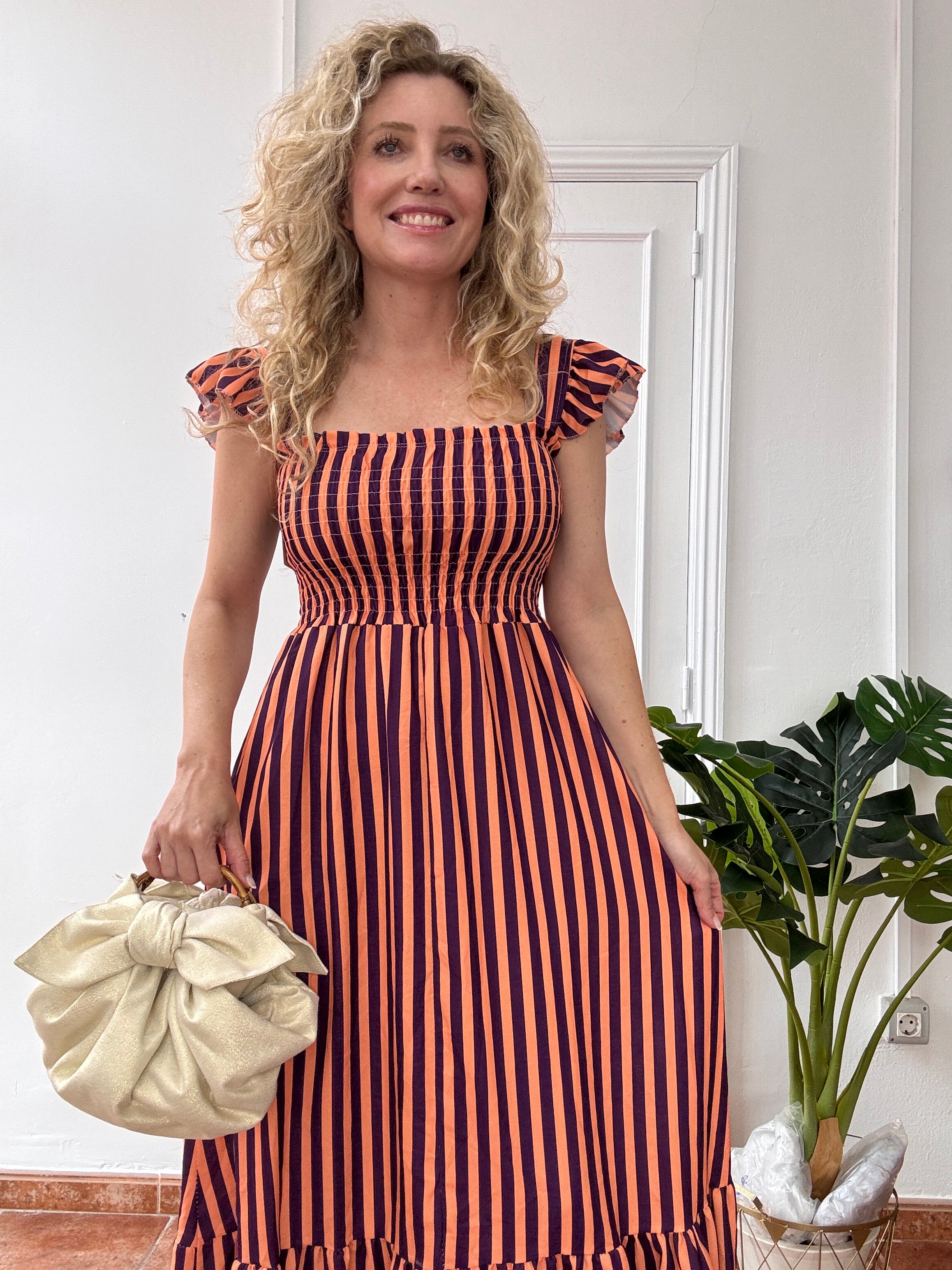 Black Floral Knot Dress