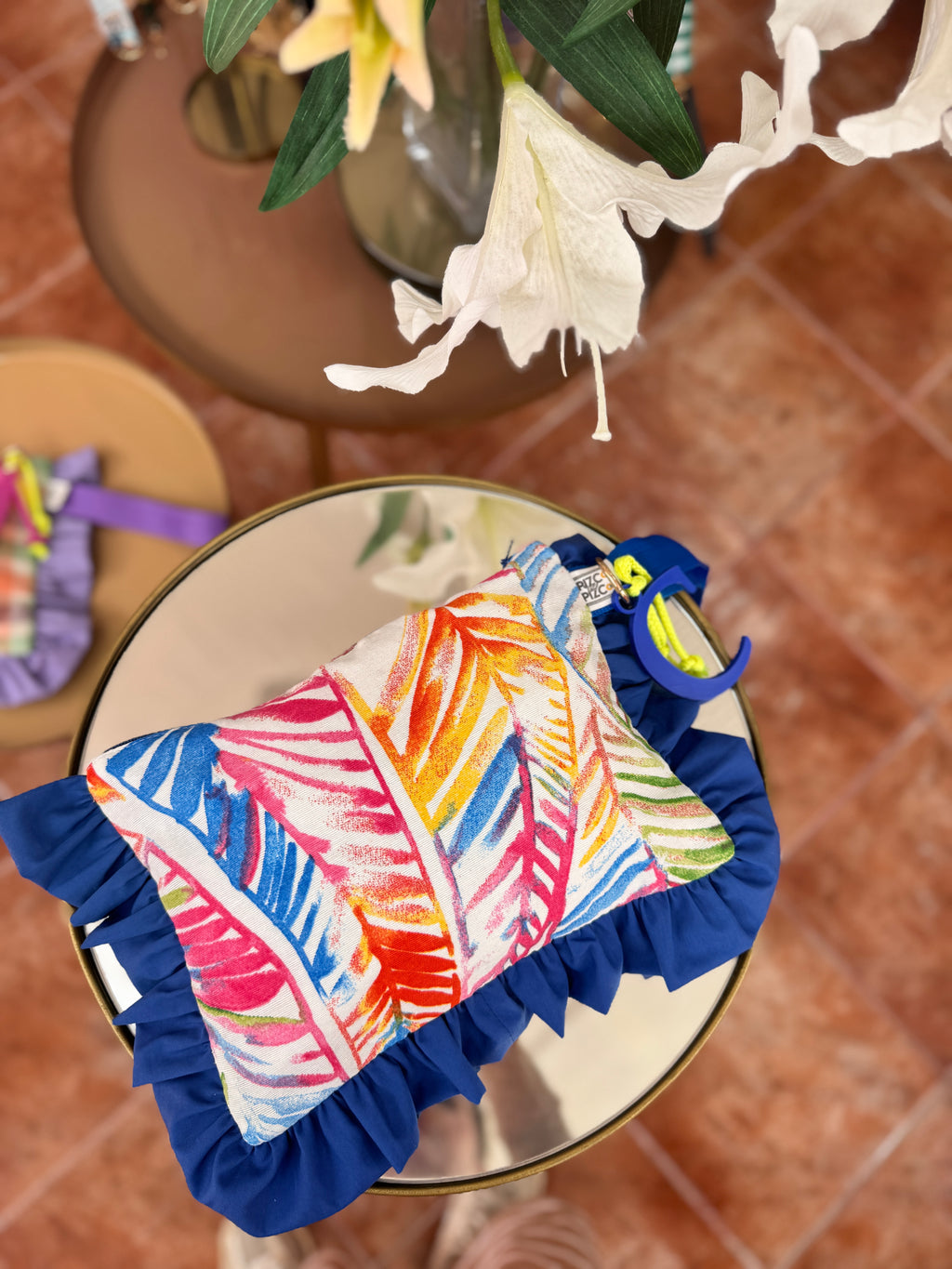 Neon Pink Gingham Toiletry Bag