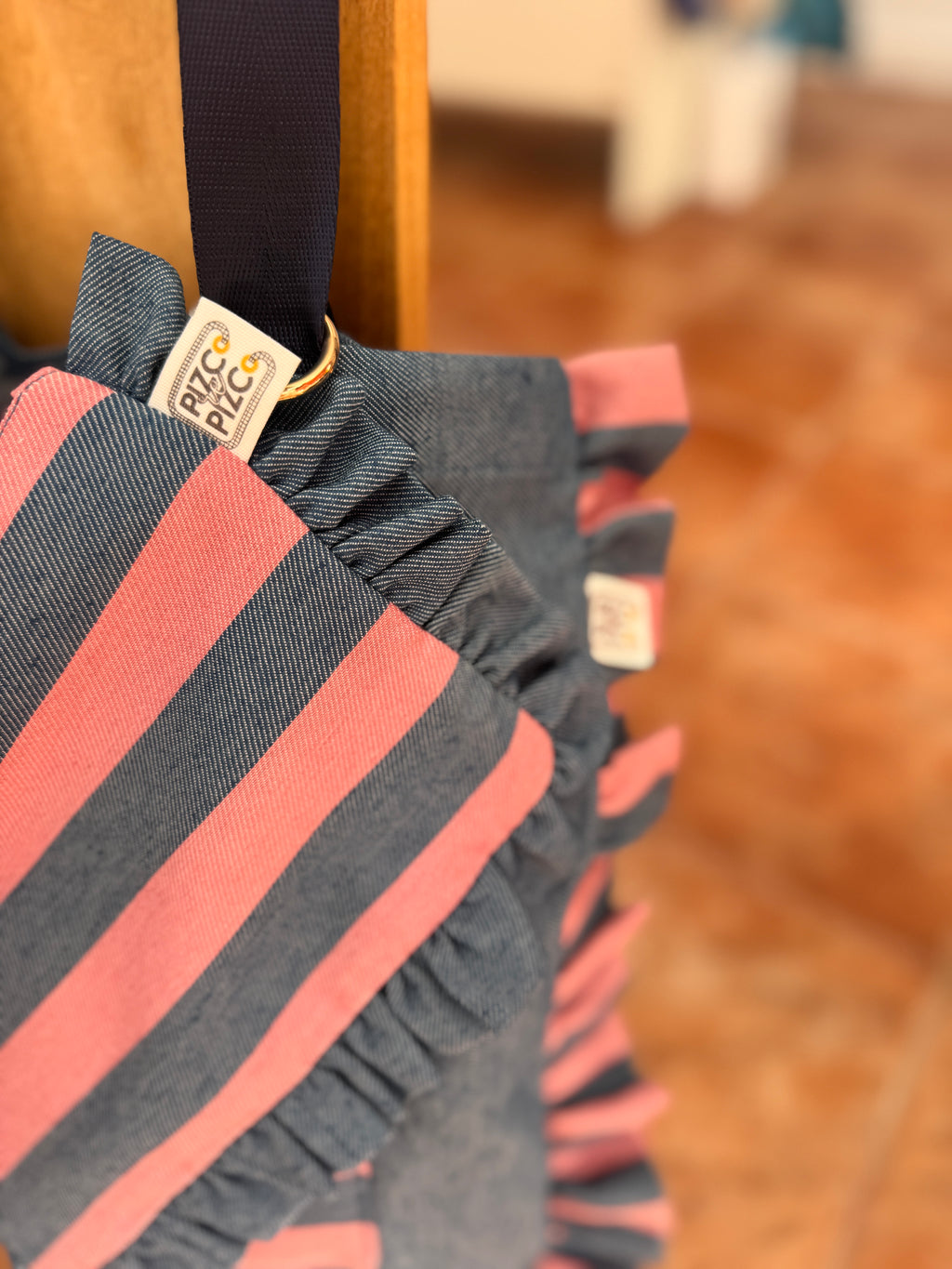 Gingham Beige Tote Bag