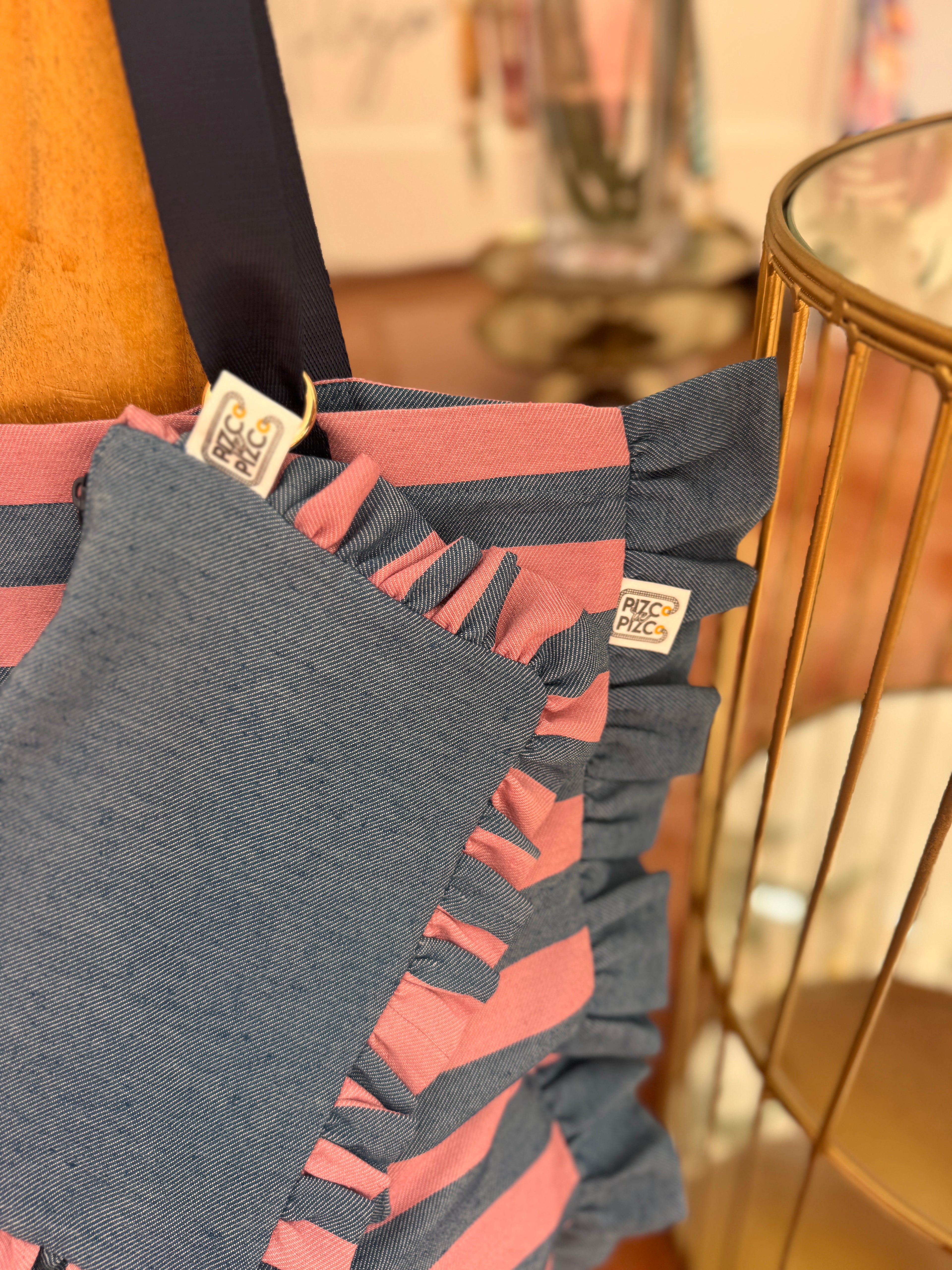 Gingham Beige Tote Bag