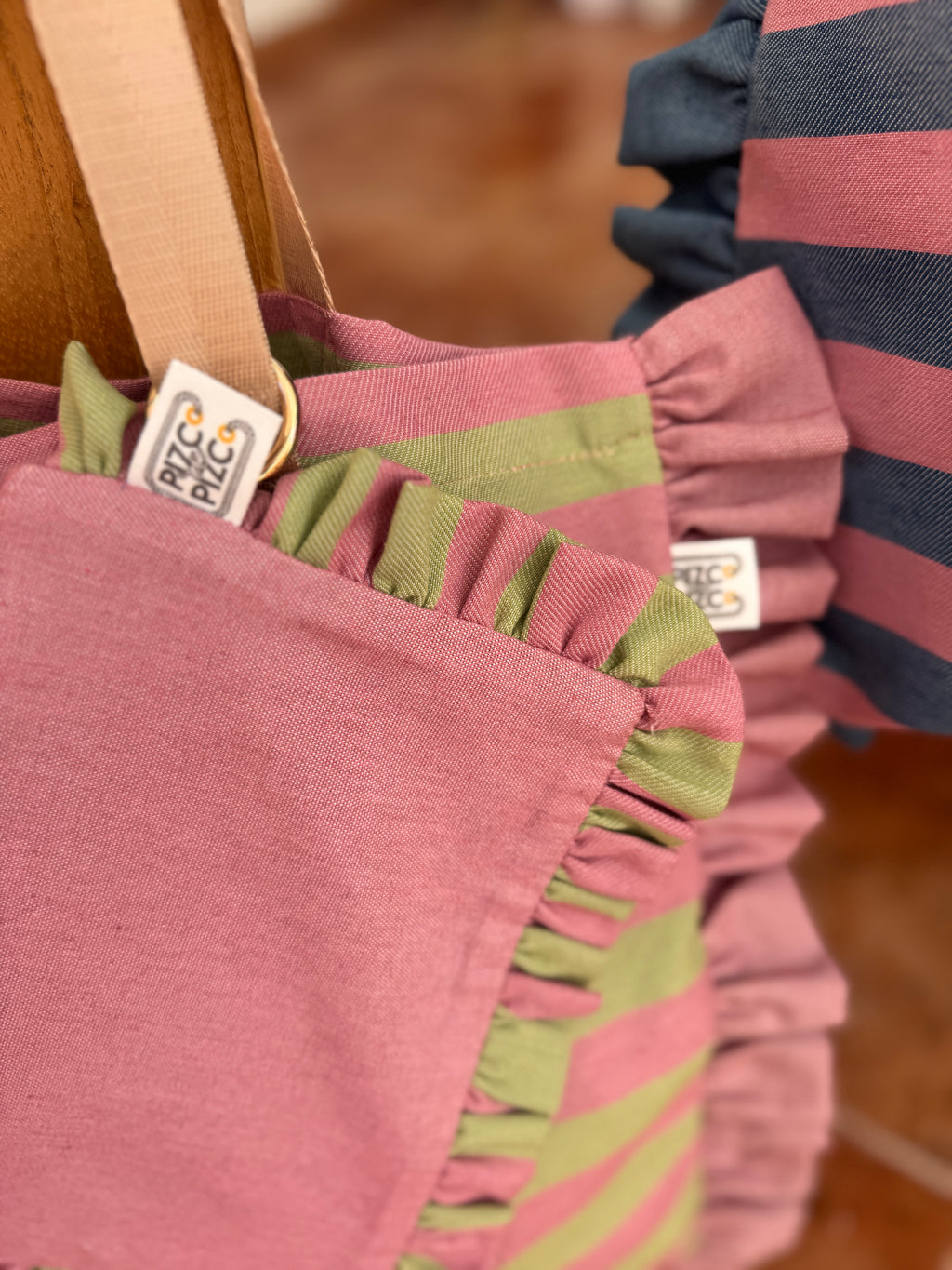 Gingham Beige Tote Bag
